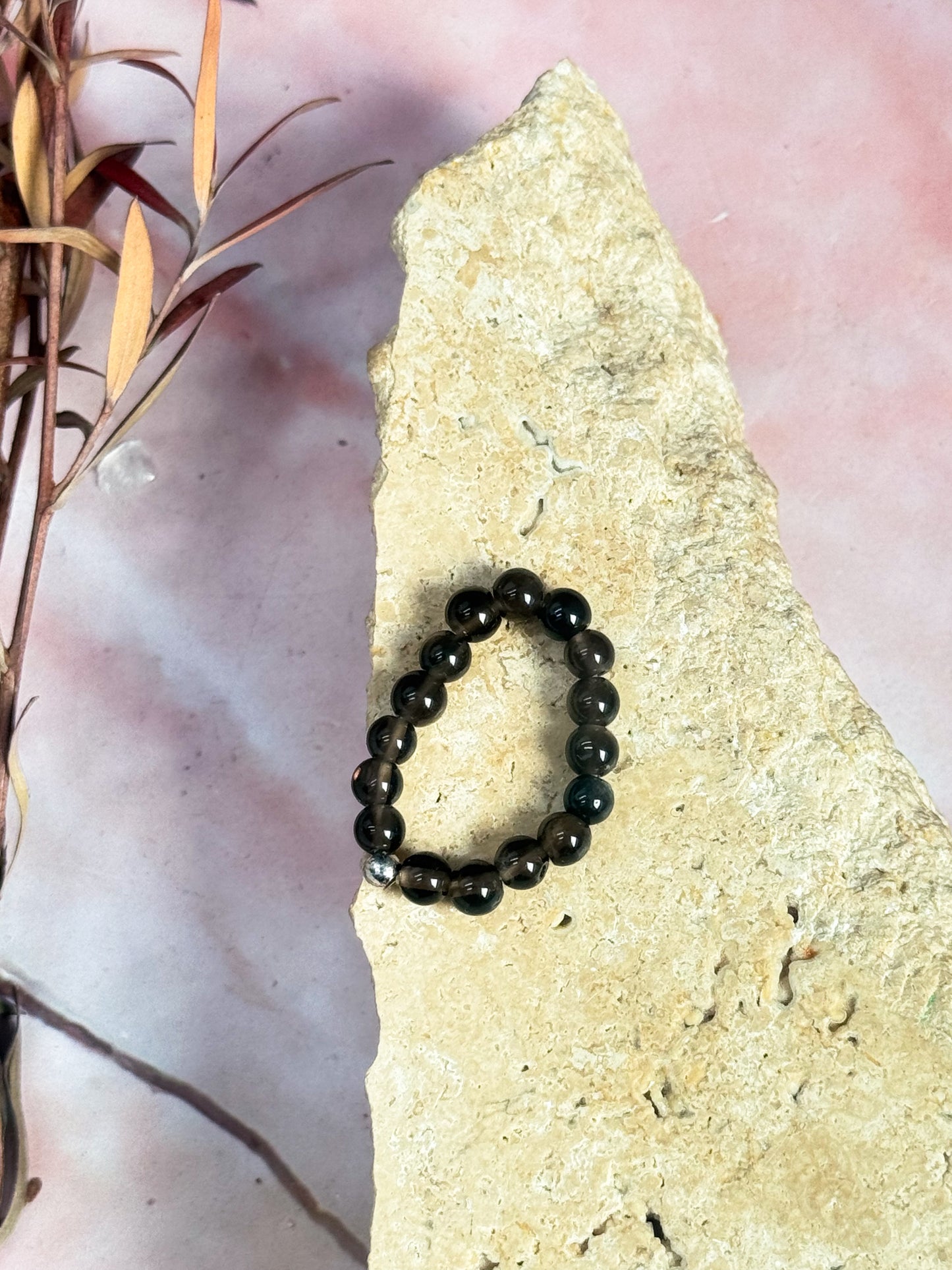 Crystal Anxiety Bead Rings