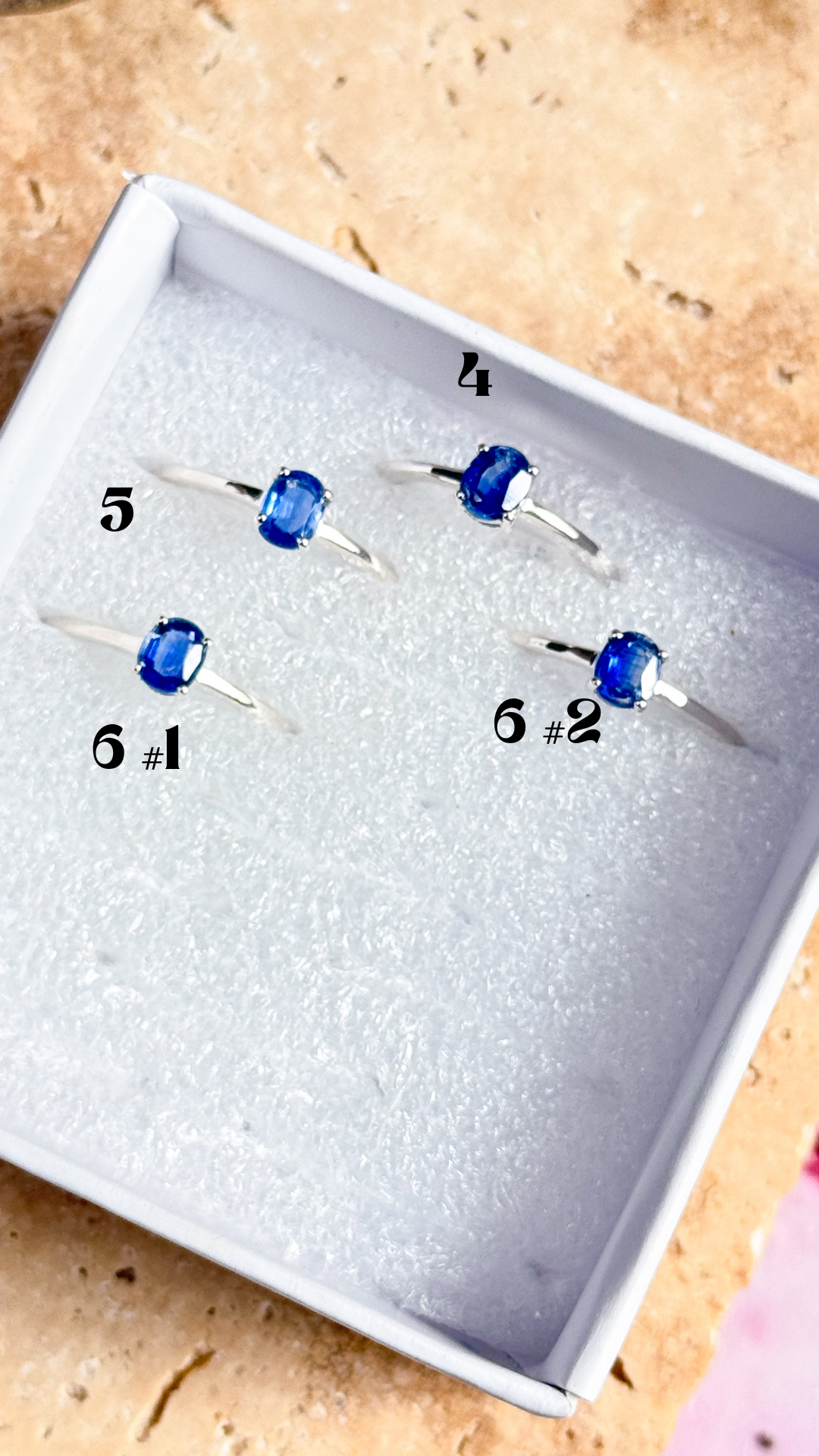 Kyanite Faceted Rings