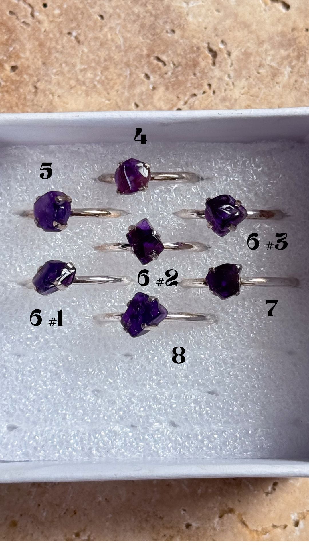 Amethyst Rough Rings