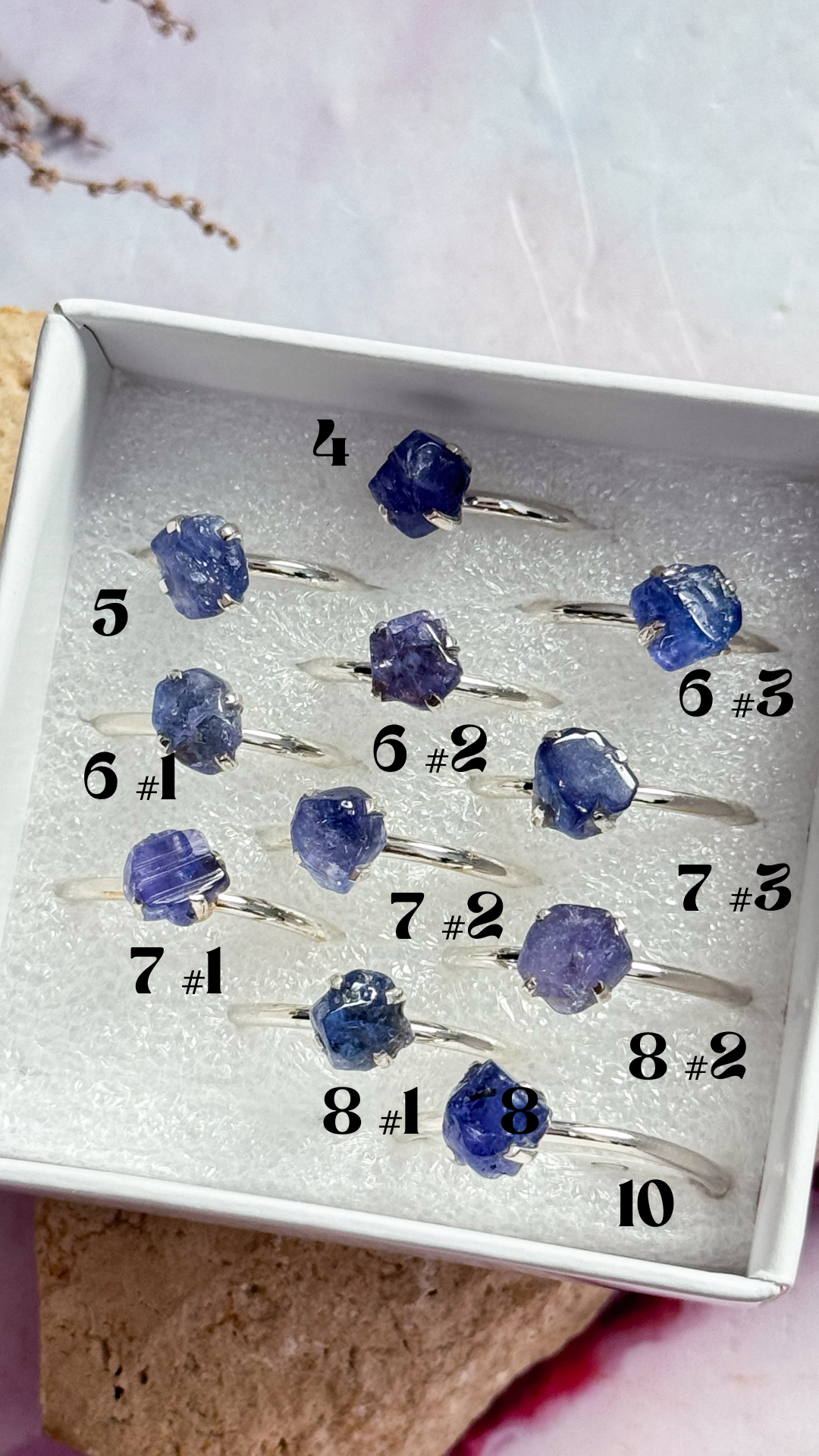 Tanzanite Rough Rings