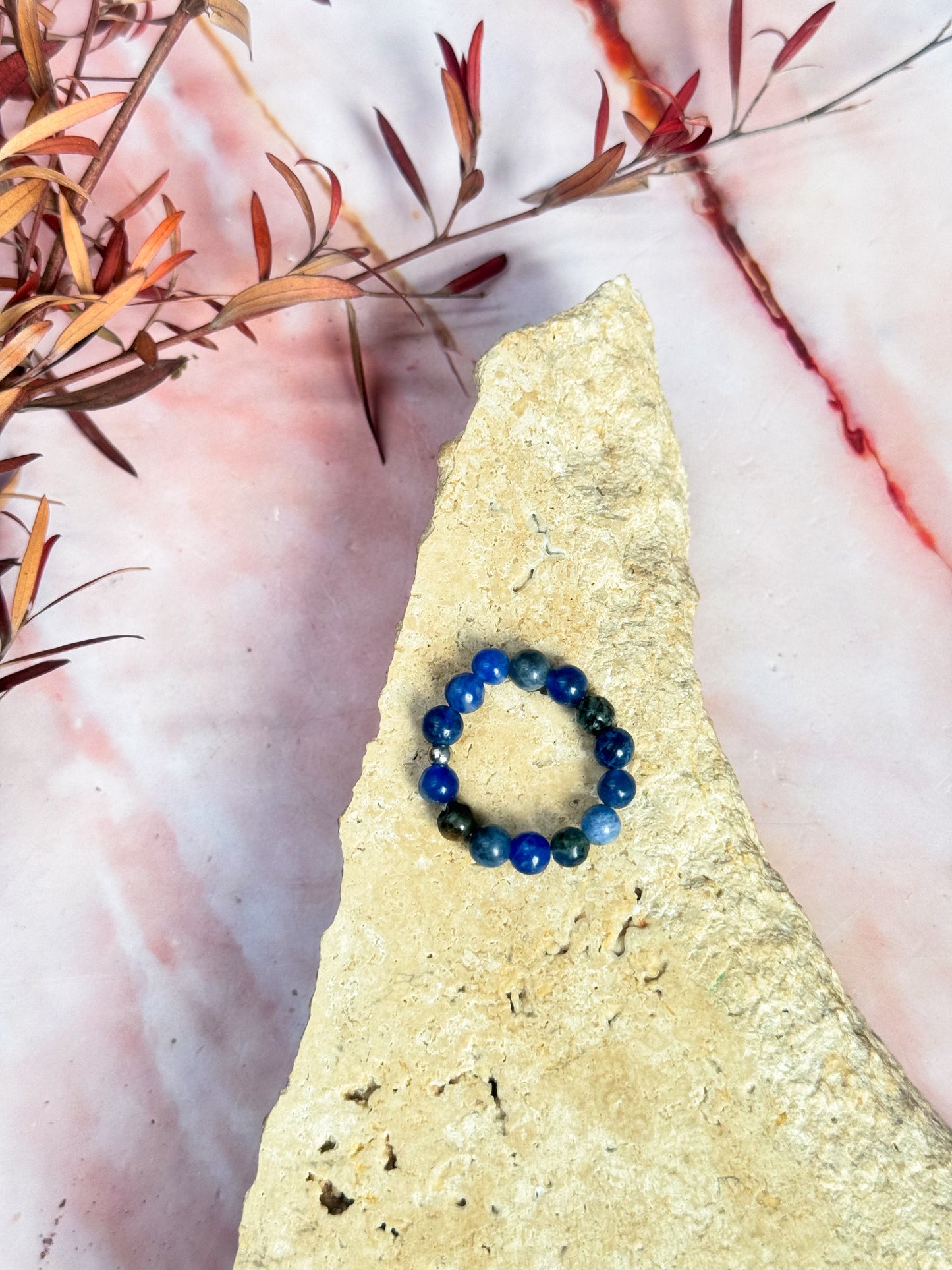 Crystal Anxiety Bead Rings