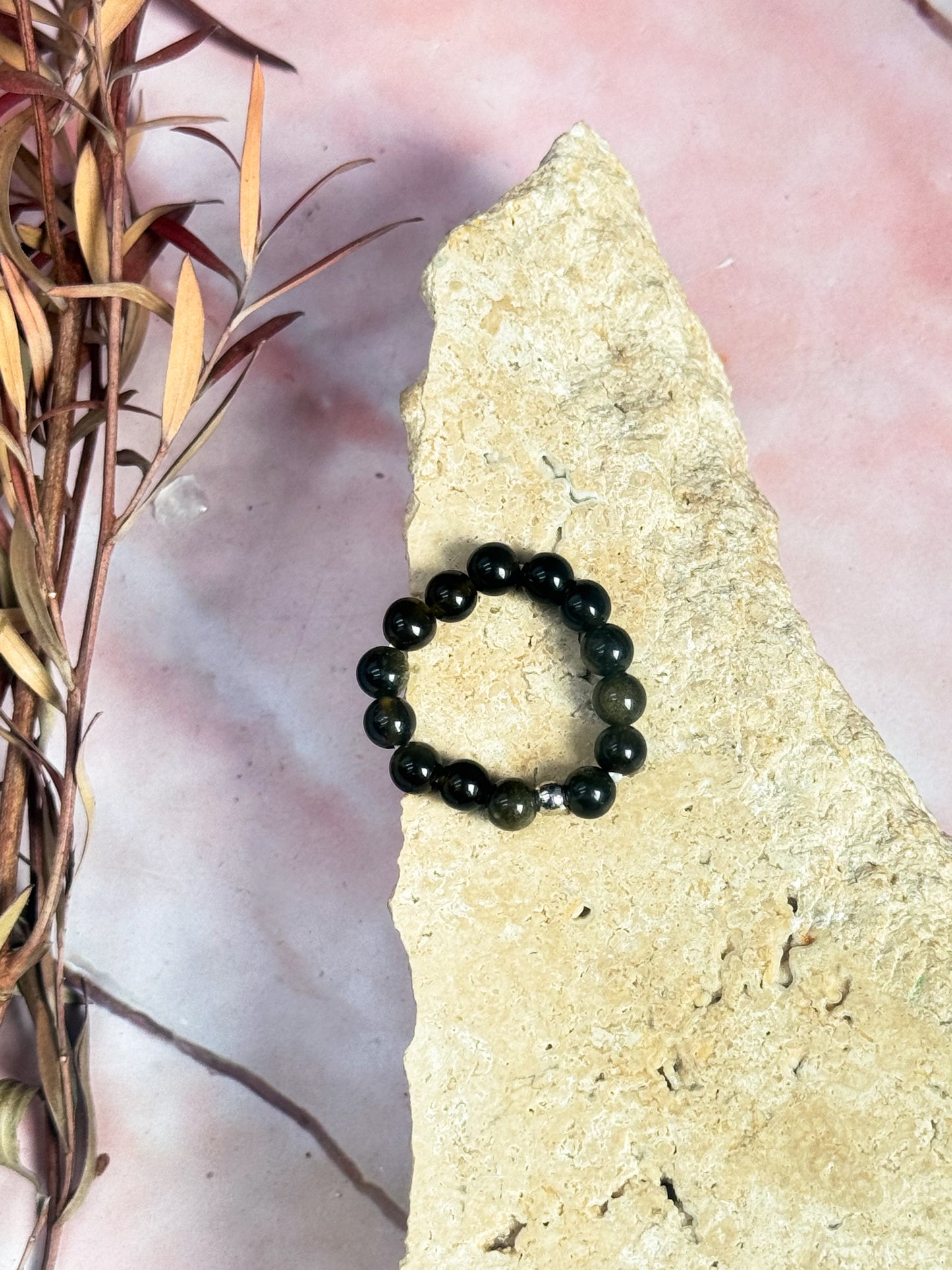 Crystal Anxiety Bead Rings