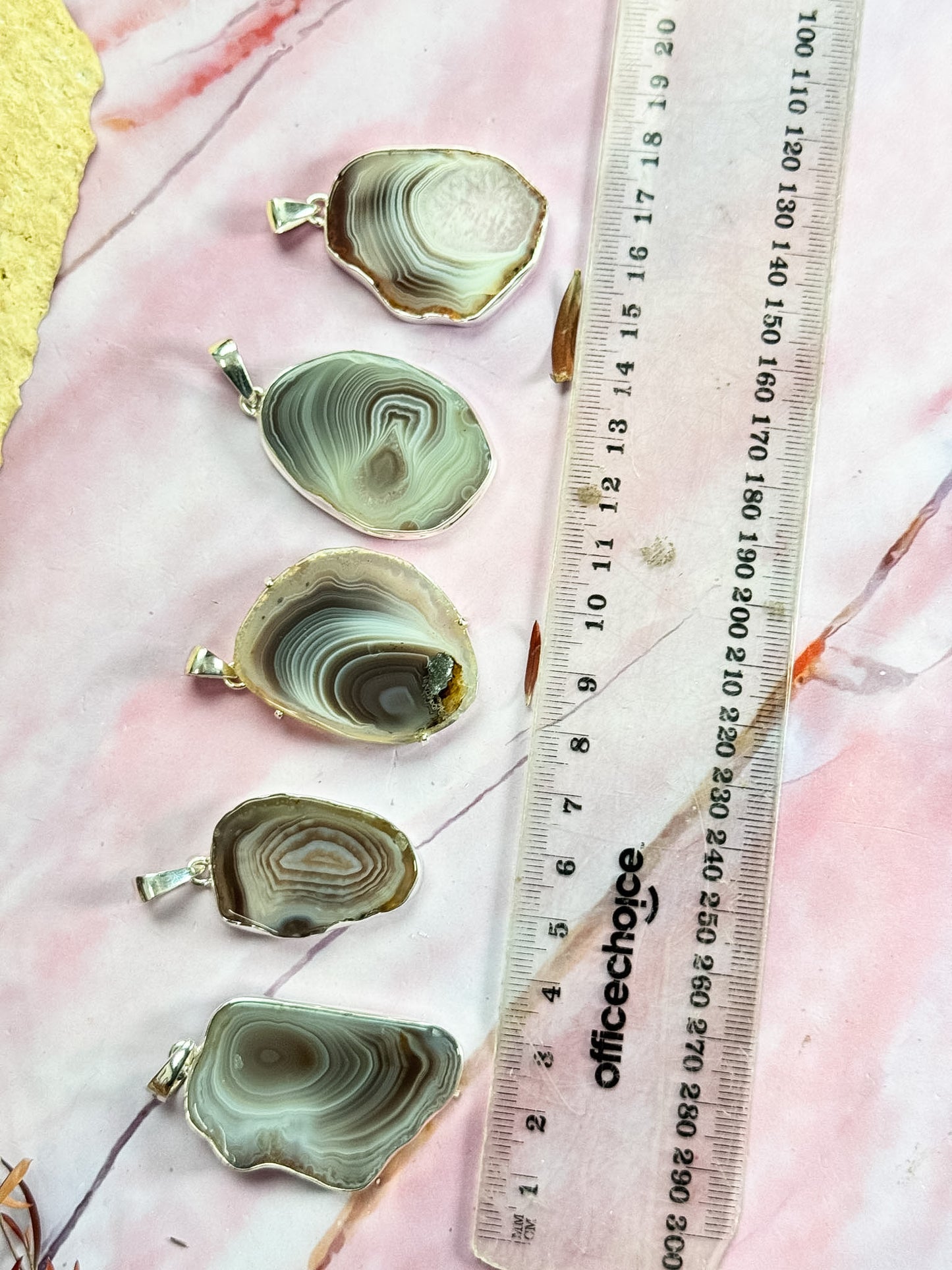 Botswana Agate Pendants