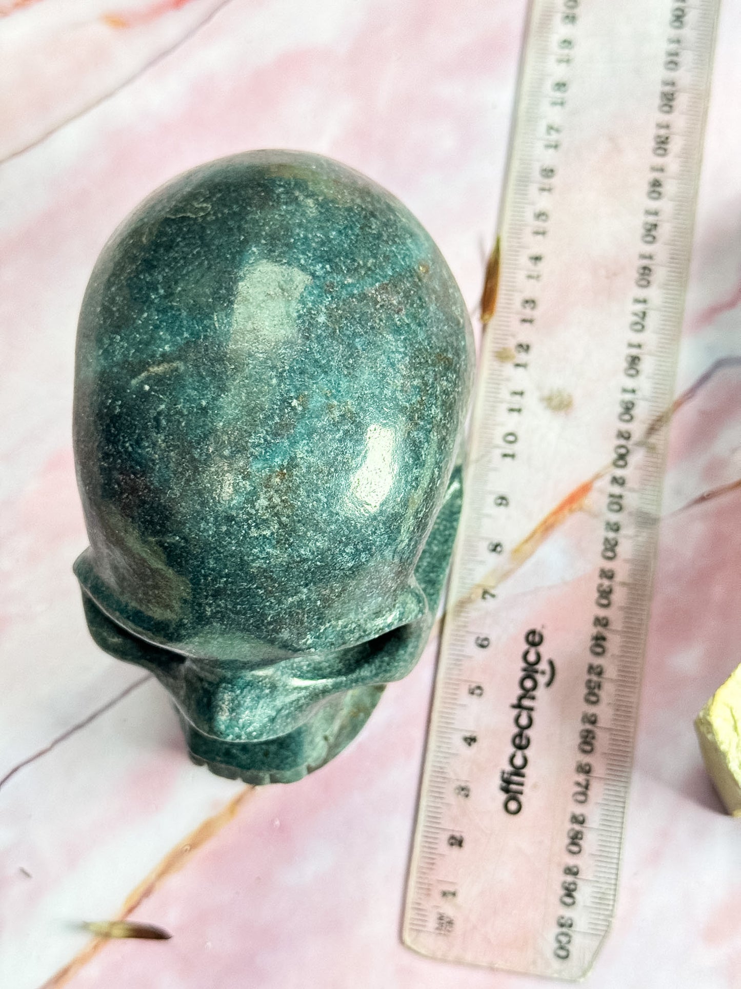 Ruby in Kyanite Skull