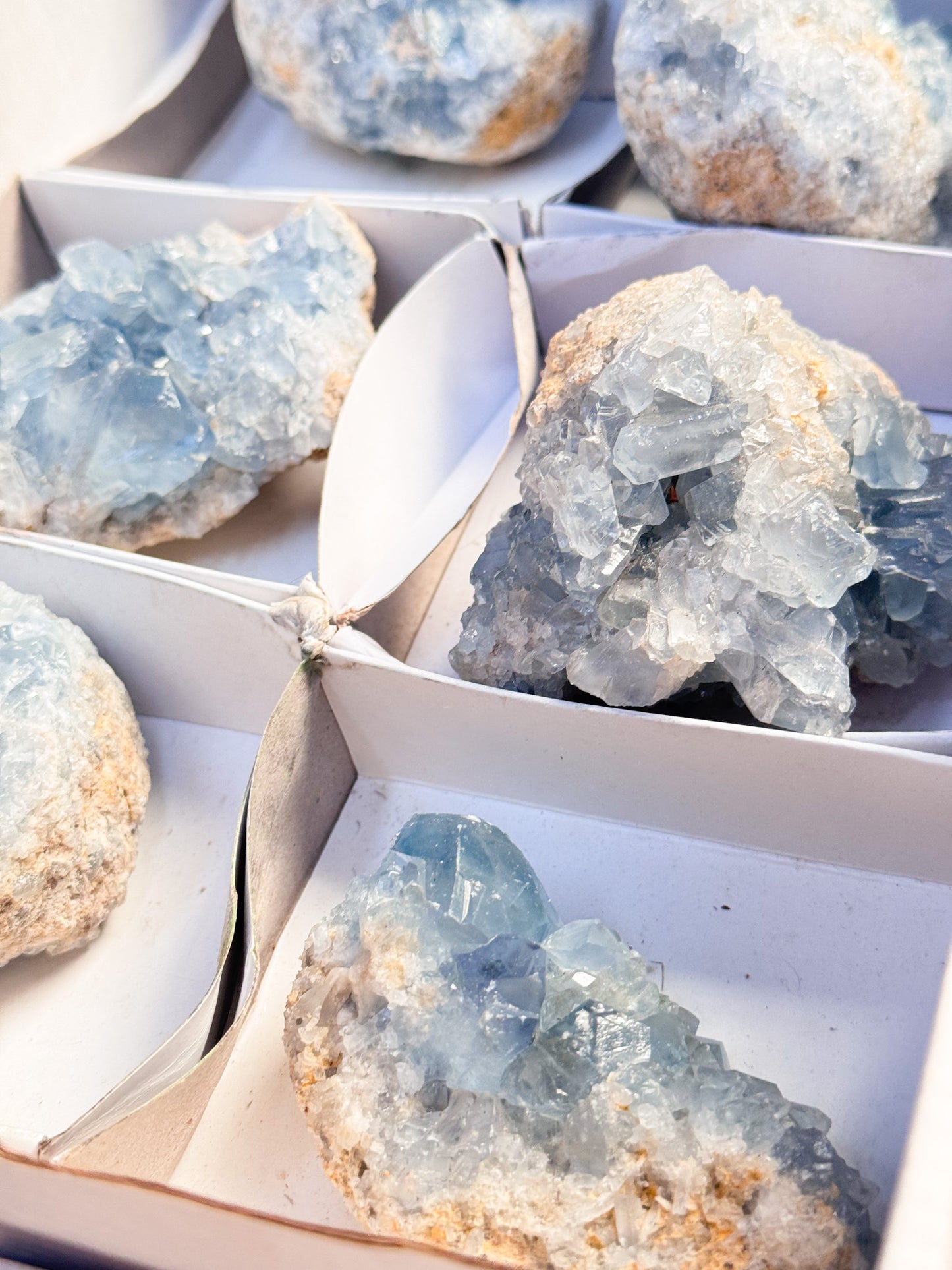 Celestite Geode Clusters