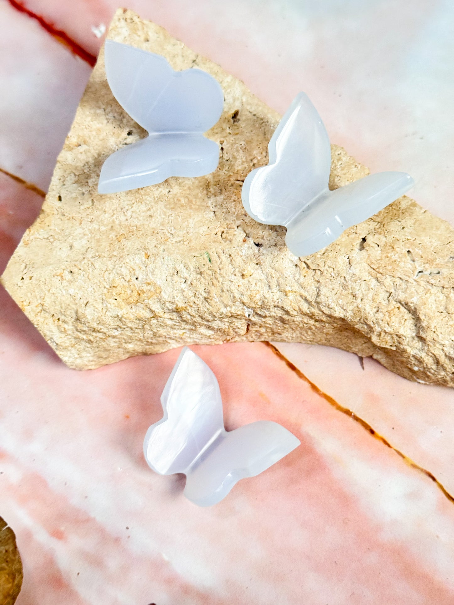Blue Chalcedony Butterflies