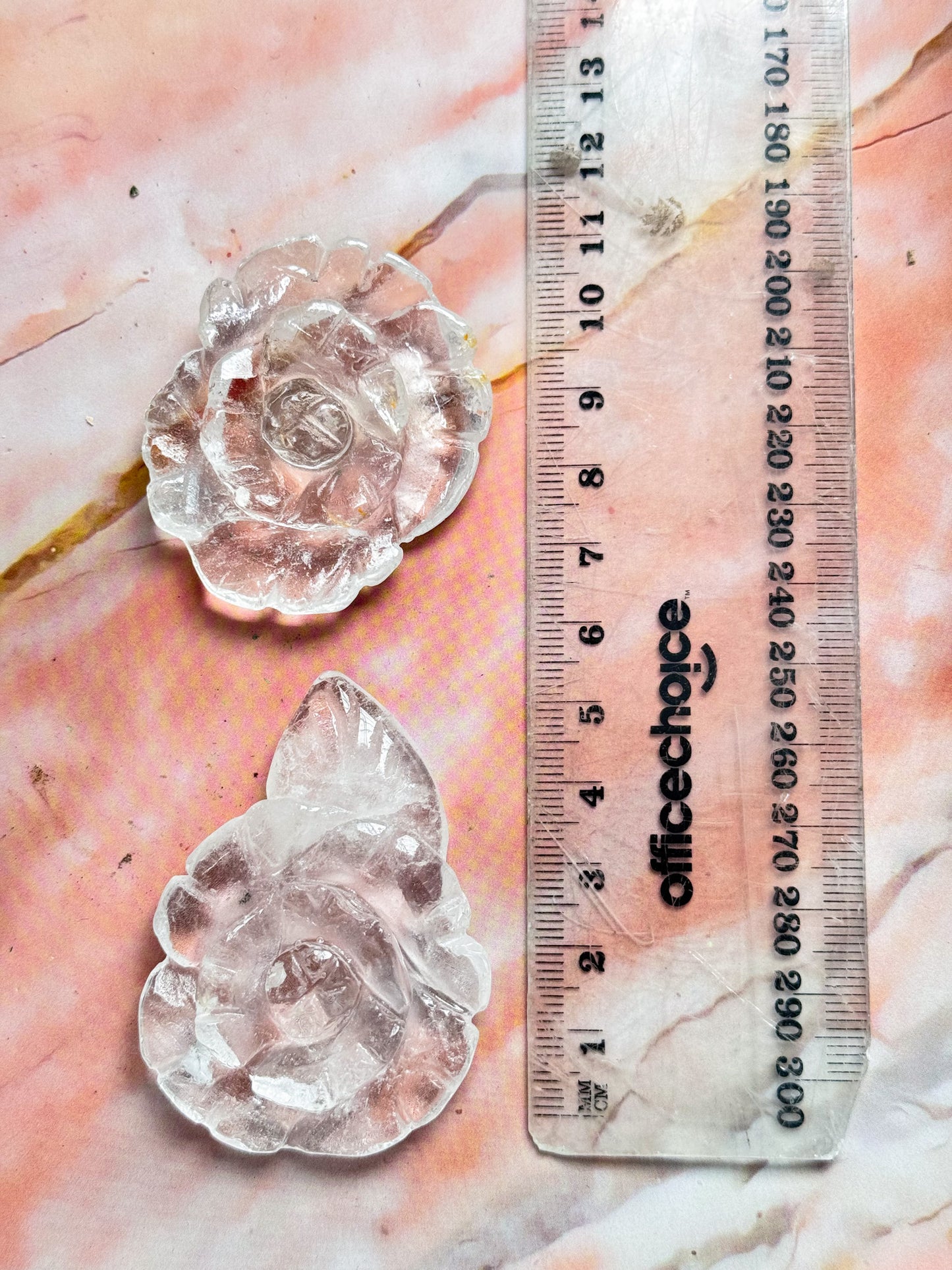 Clear Quartz Roses