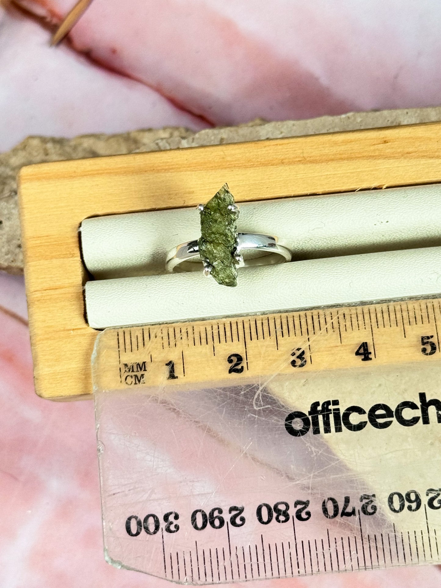 Moldavite Ring - Size 7.5