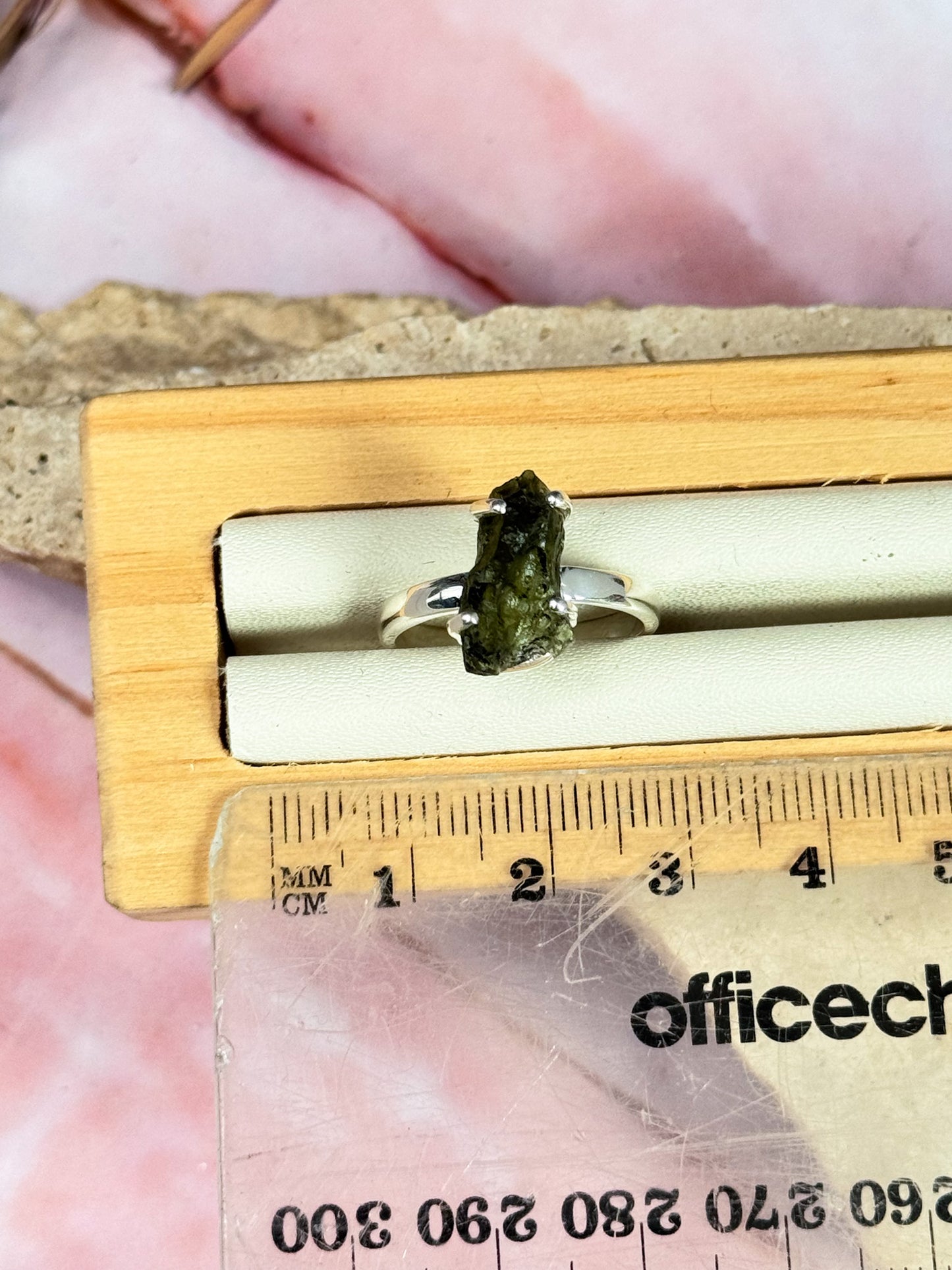 Moldavite Ring - Size 8