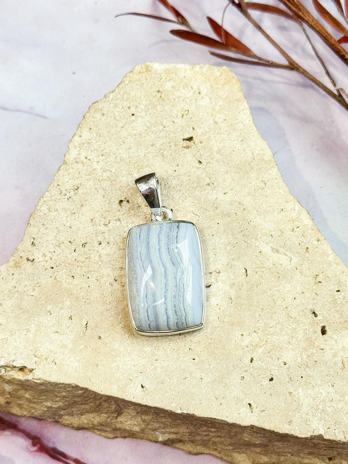 Blue Lace Agate Pendants