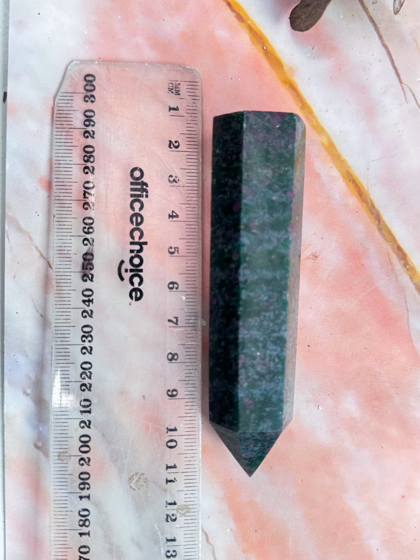 Ruby in Fuschite Points