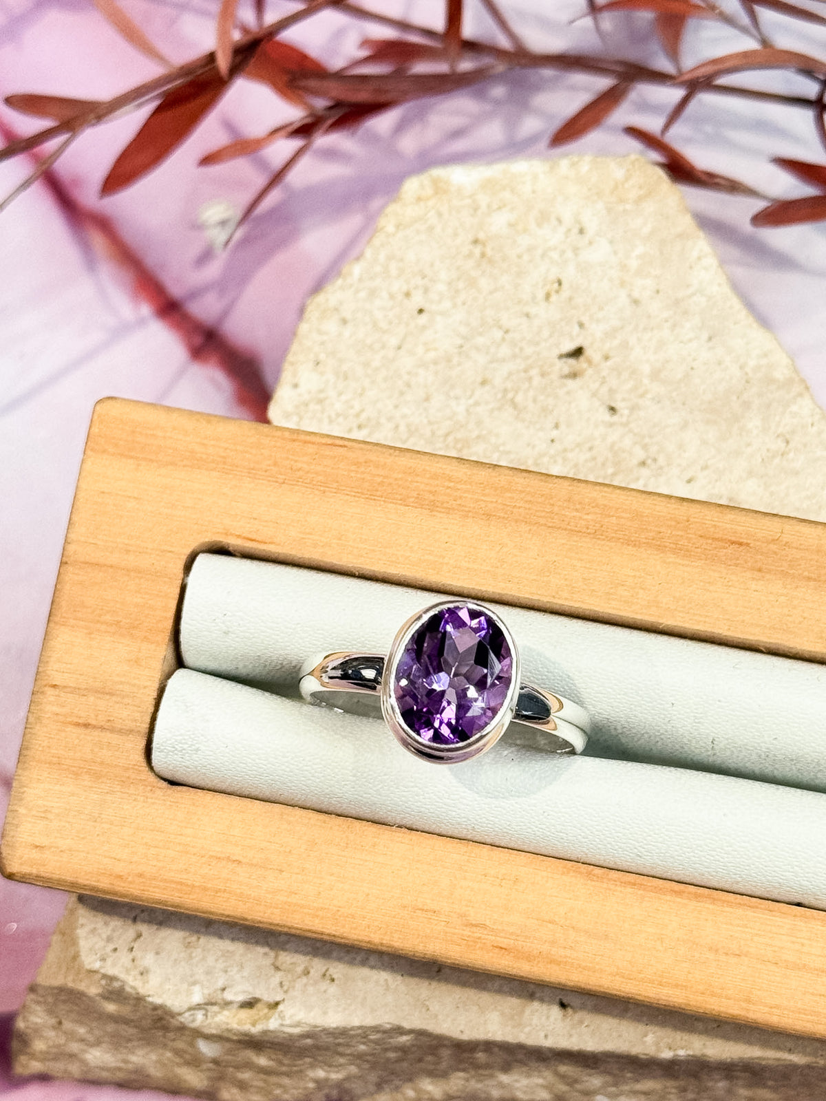 Faceted Amethyst Rings