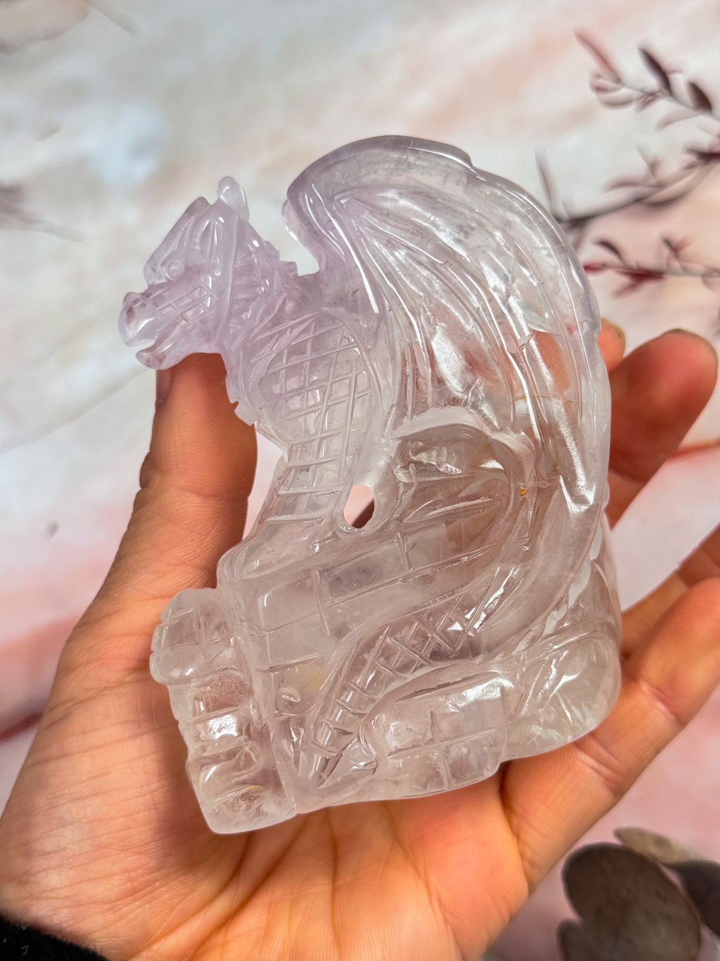 Amethyst Dragon Carving
