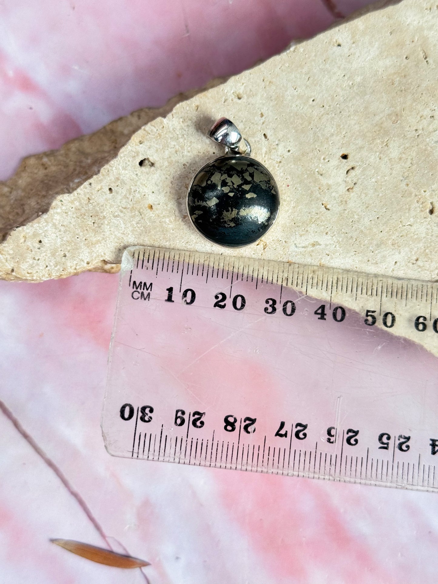 Pyrite in Basalt Pendant