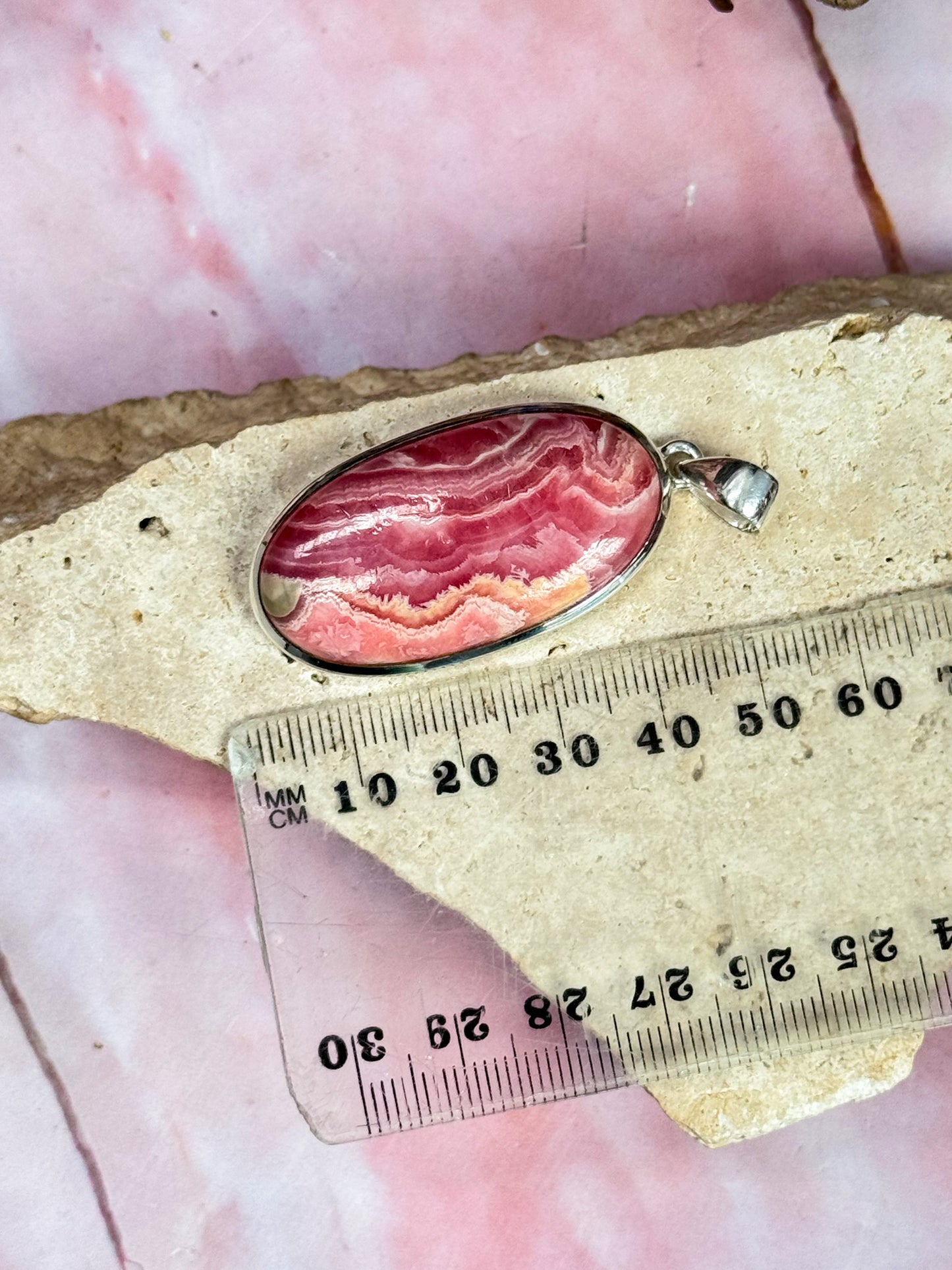 Rhodochrosite Statement Pendant