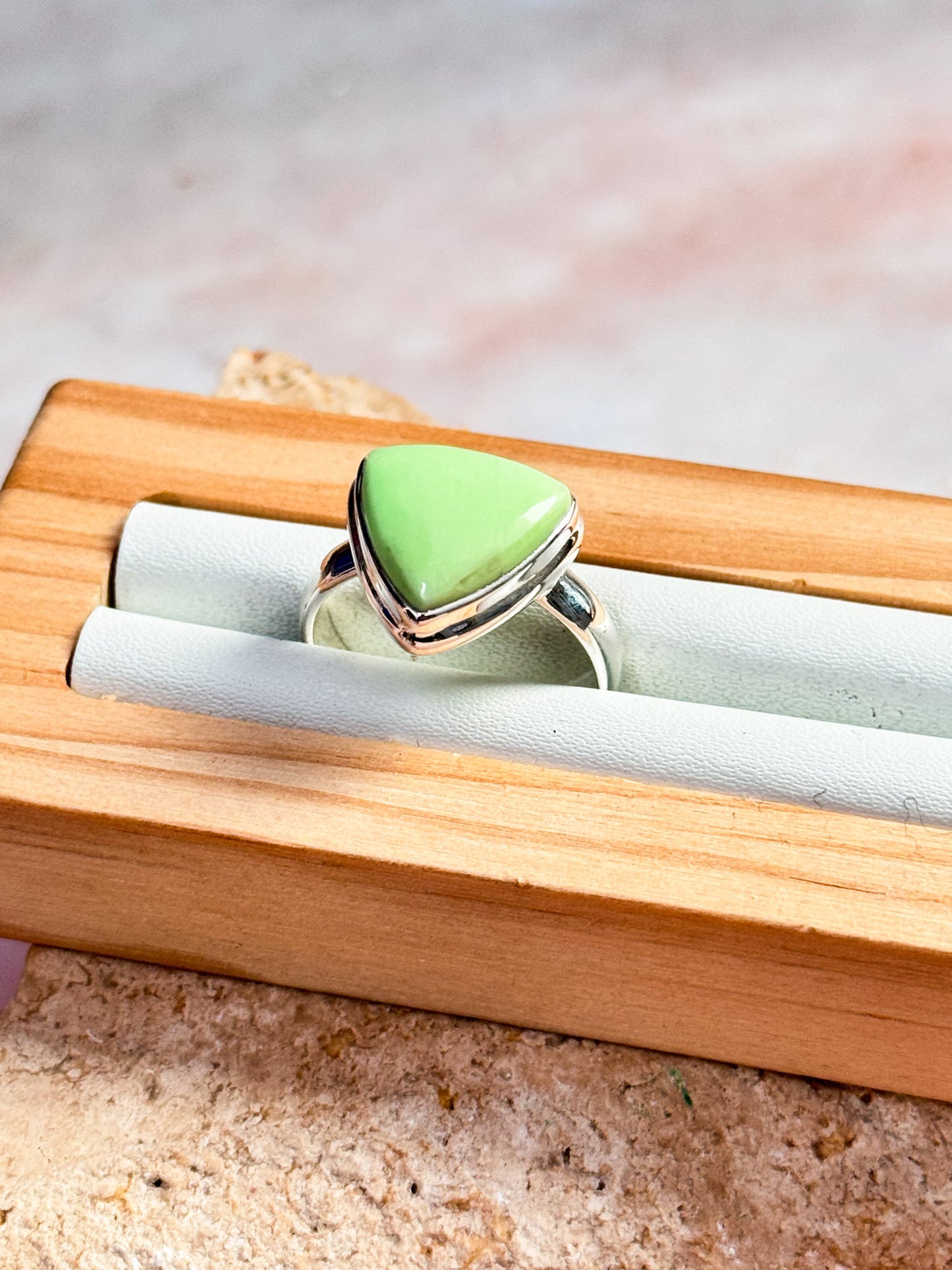 Lemon Chrysoprase Ring - Size 9 #2