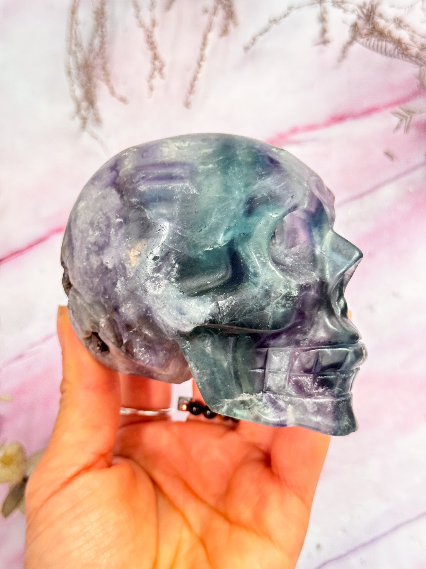 Rainbow Fluorite Skull