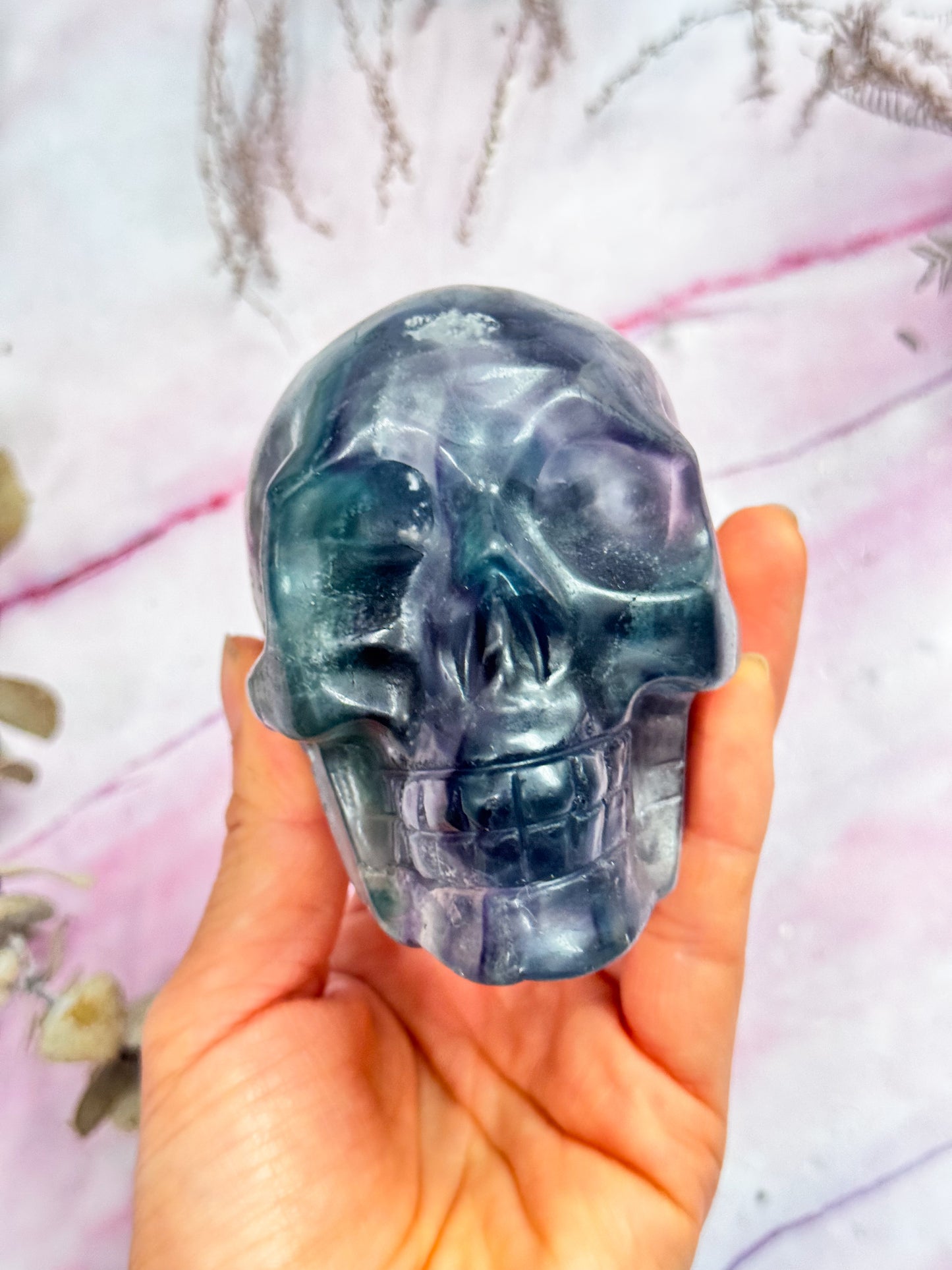 Rainbow Fluorite Skull