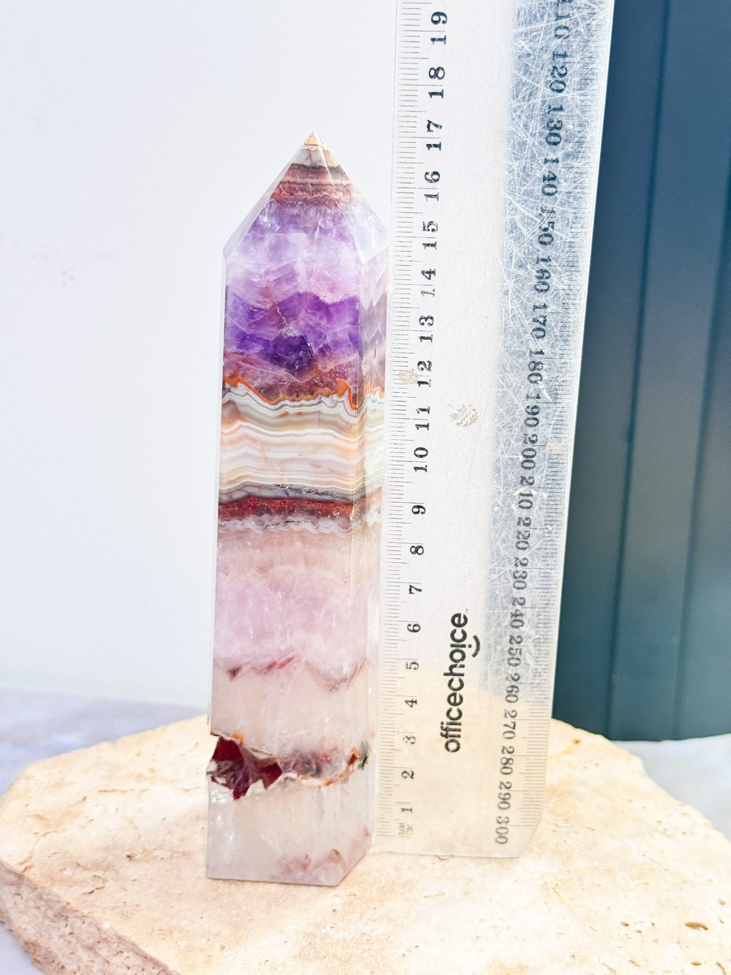 Amethyst and Crazy Lace Agate Tower