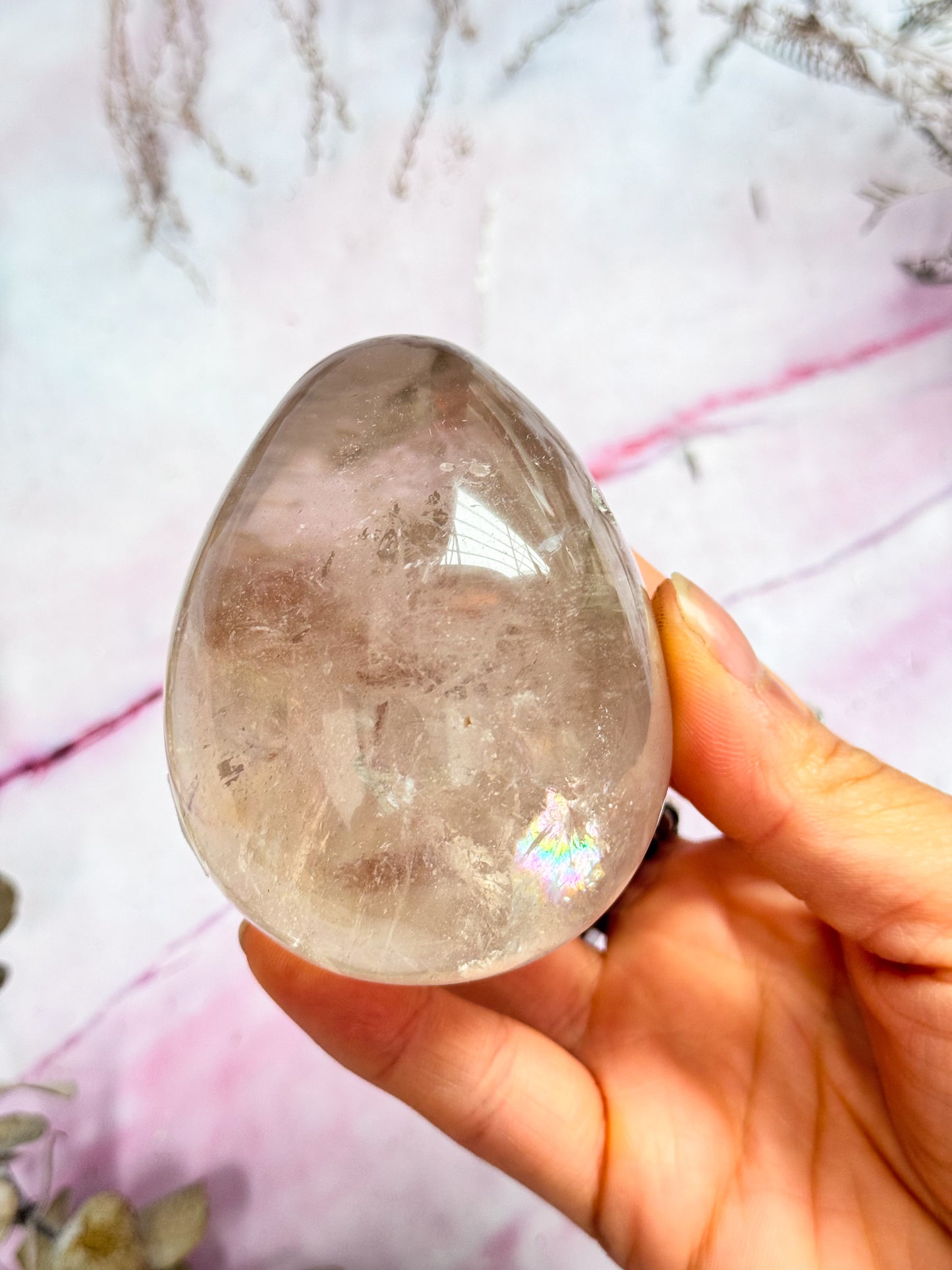 Pale Smokey Quartz Egg