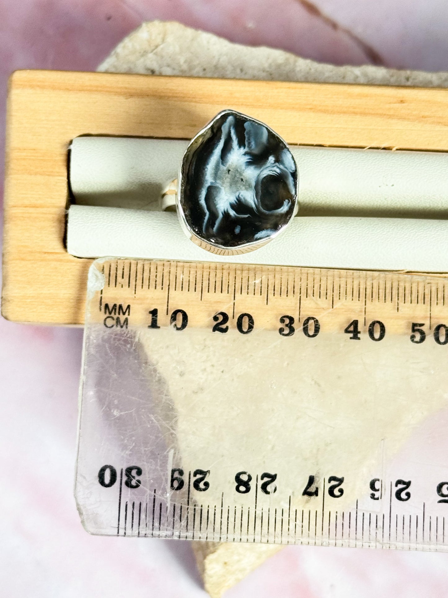 Agate Occos Geode Ring - Size 8.5