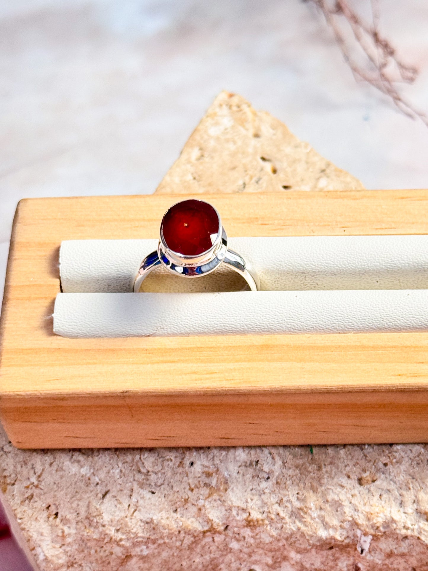 Hessonite Garnet Ring - Size US 6.5 #1