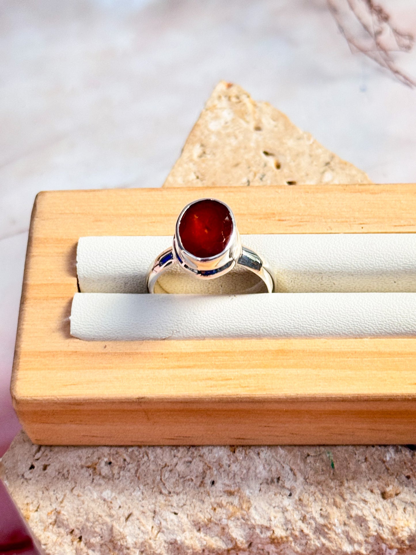 Hessonite Garnet Ring - Size US 6.5 #3