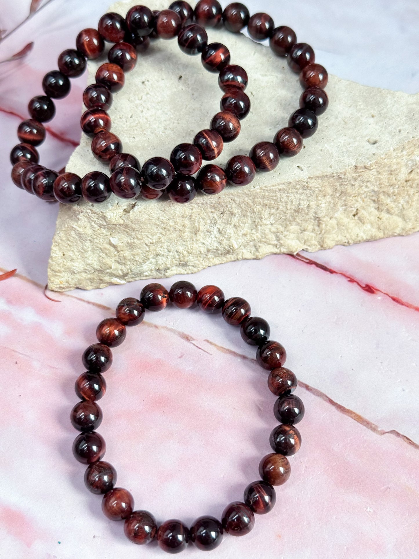 Red Tigers Eye Bracelets