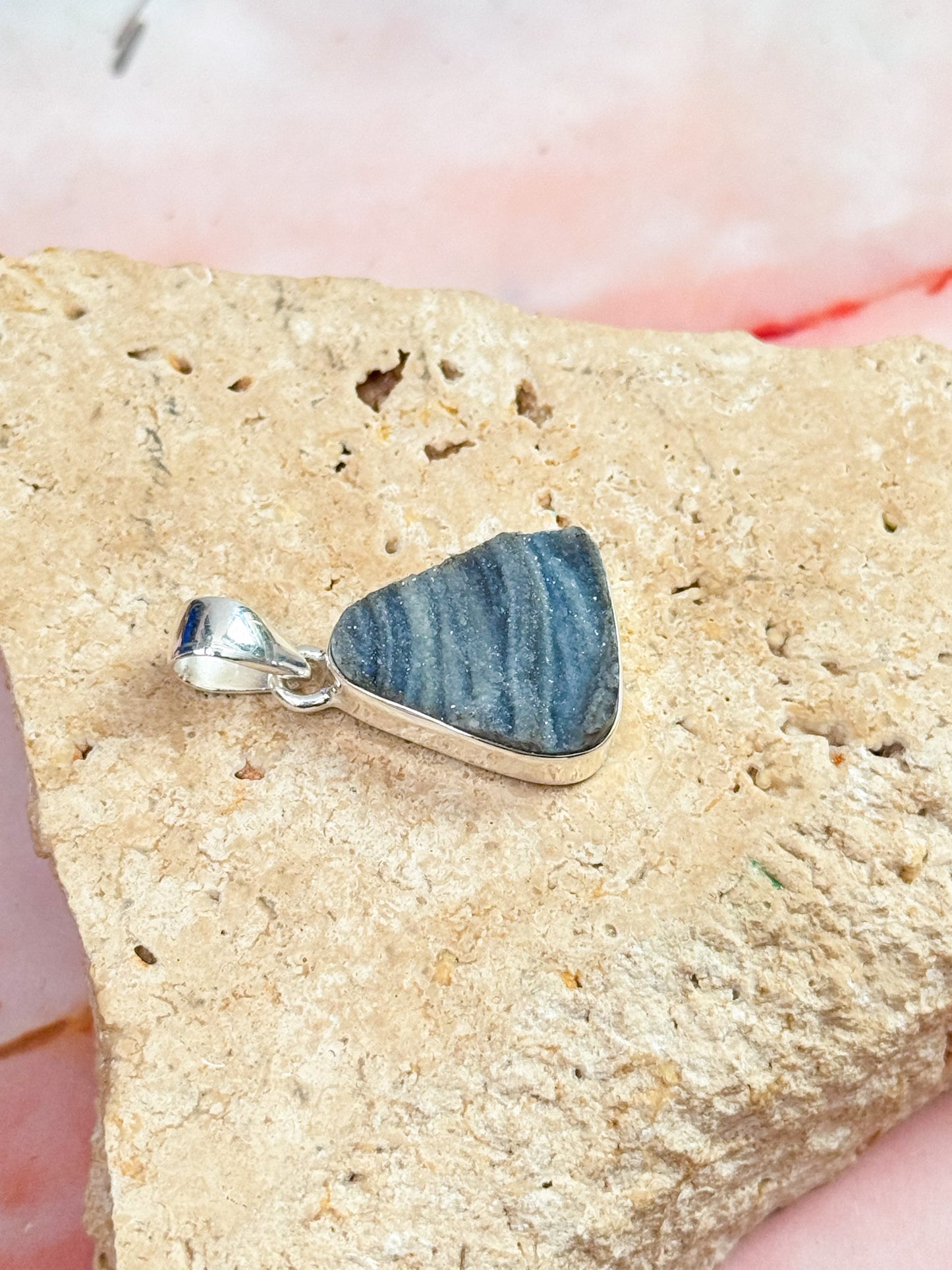 Druzy Agate and Quartz Pendants