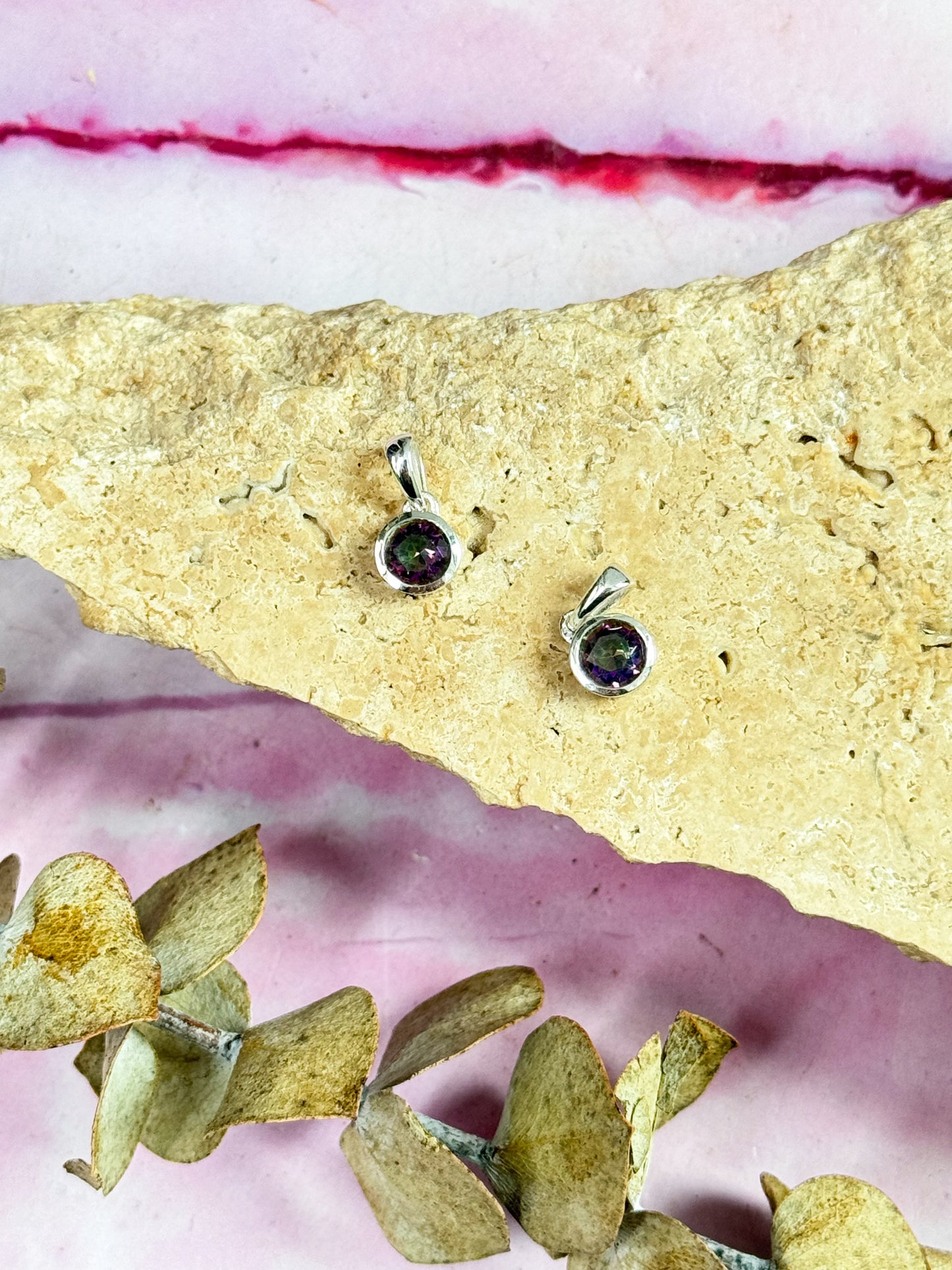 Mystic Topaz Faceted Pendants