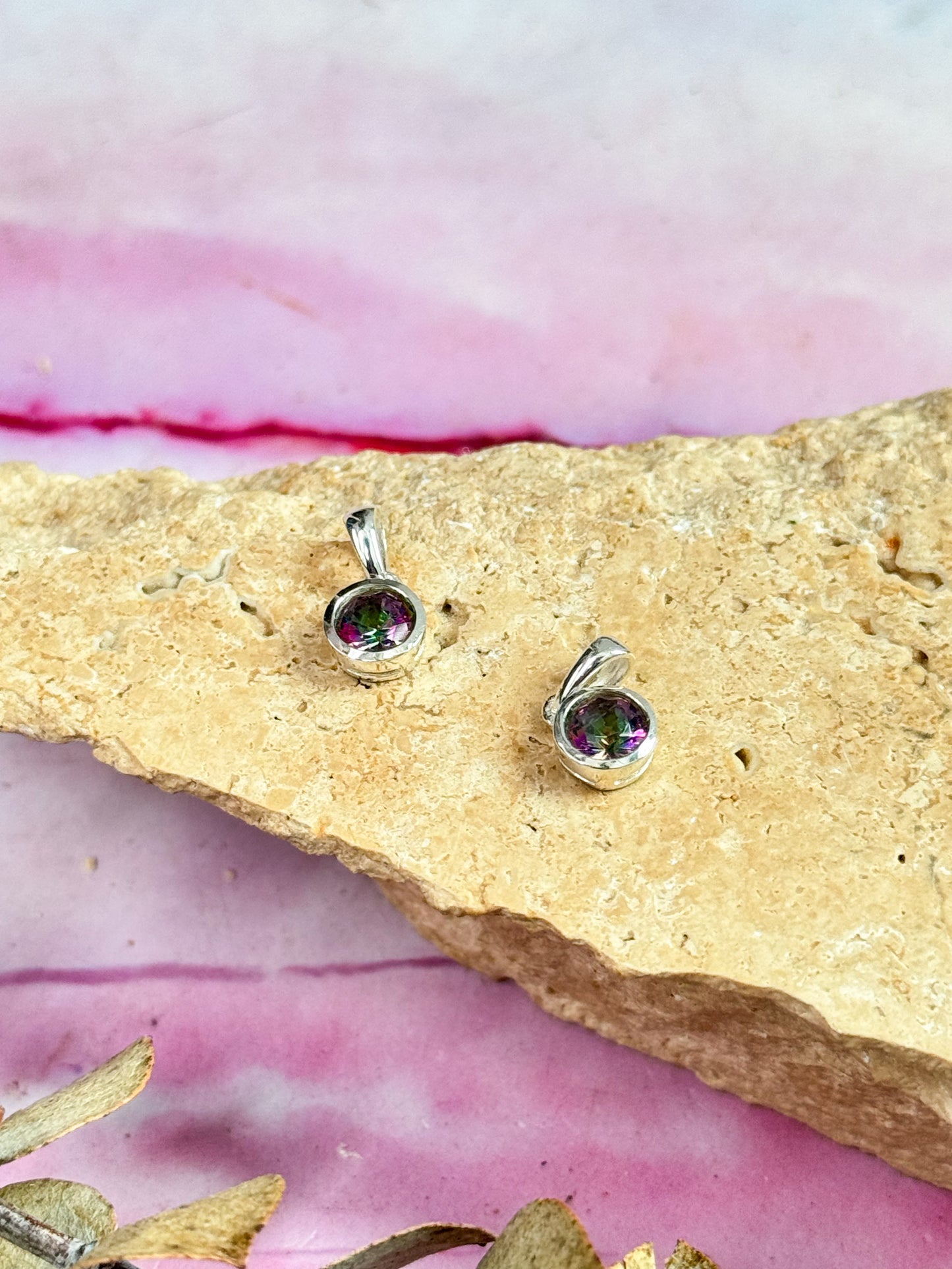 Mystic Topaz Faceted Pendants