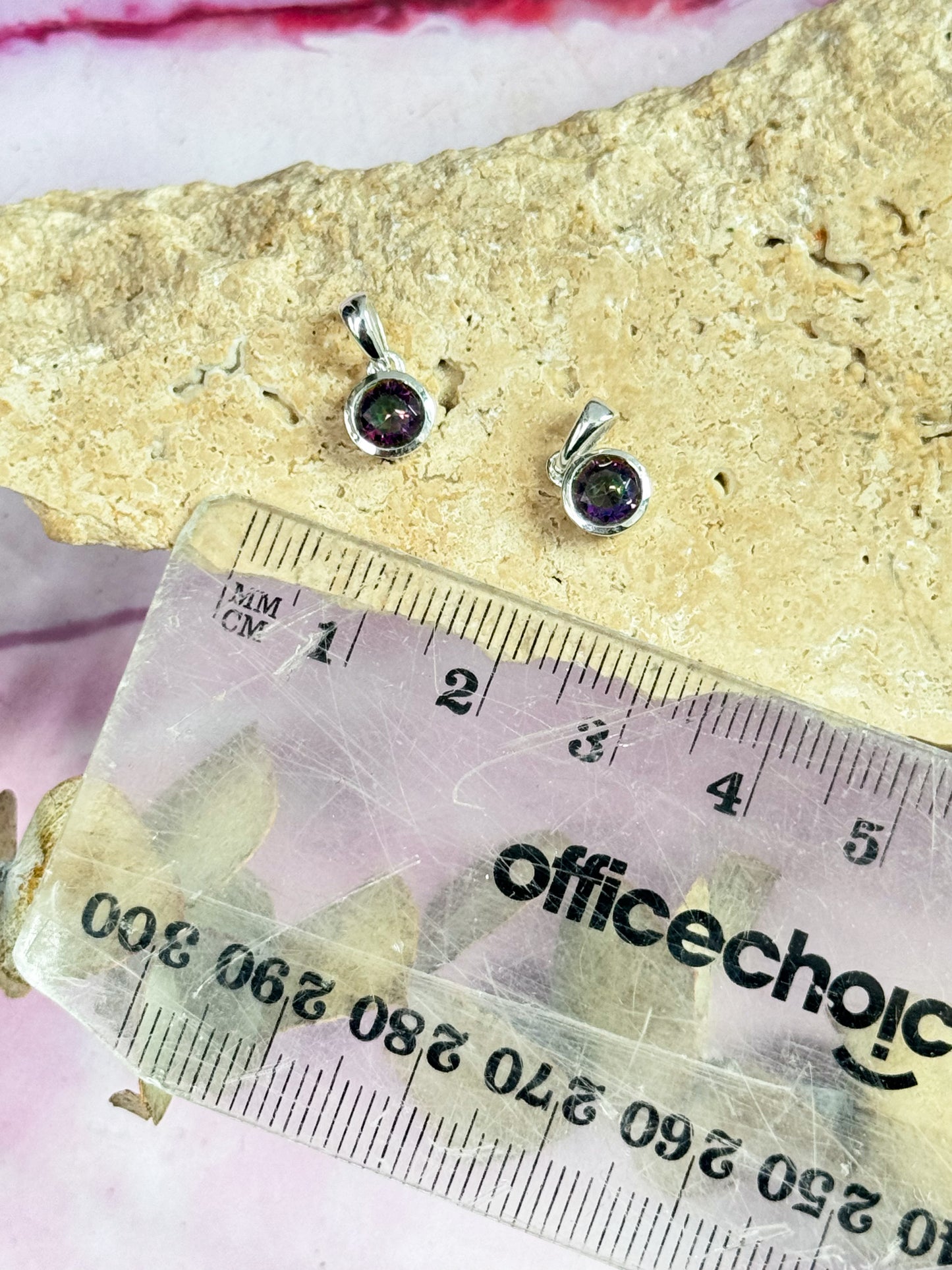 Mystic Topaz Faceted Pendants
