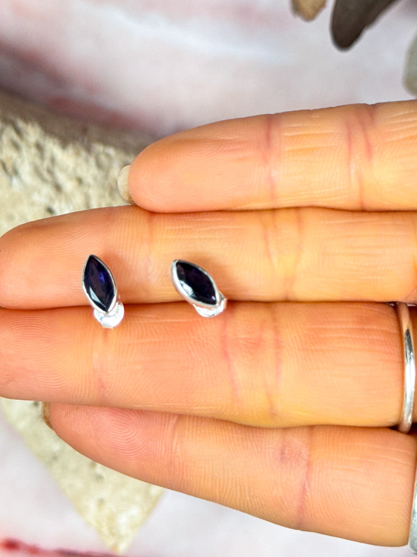 Iolite Studs