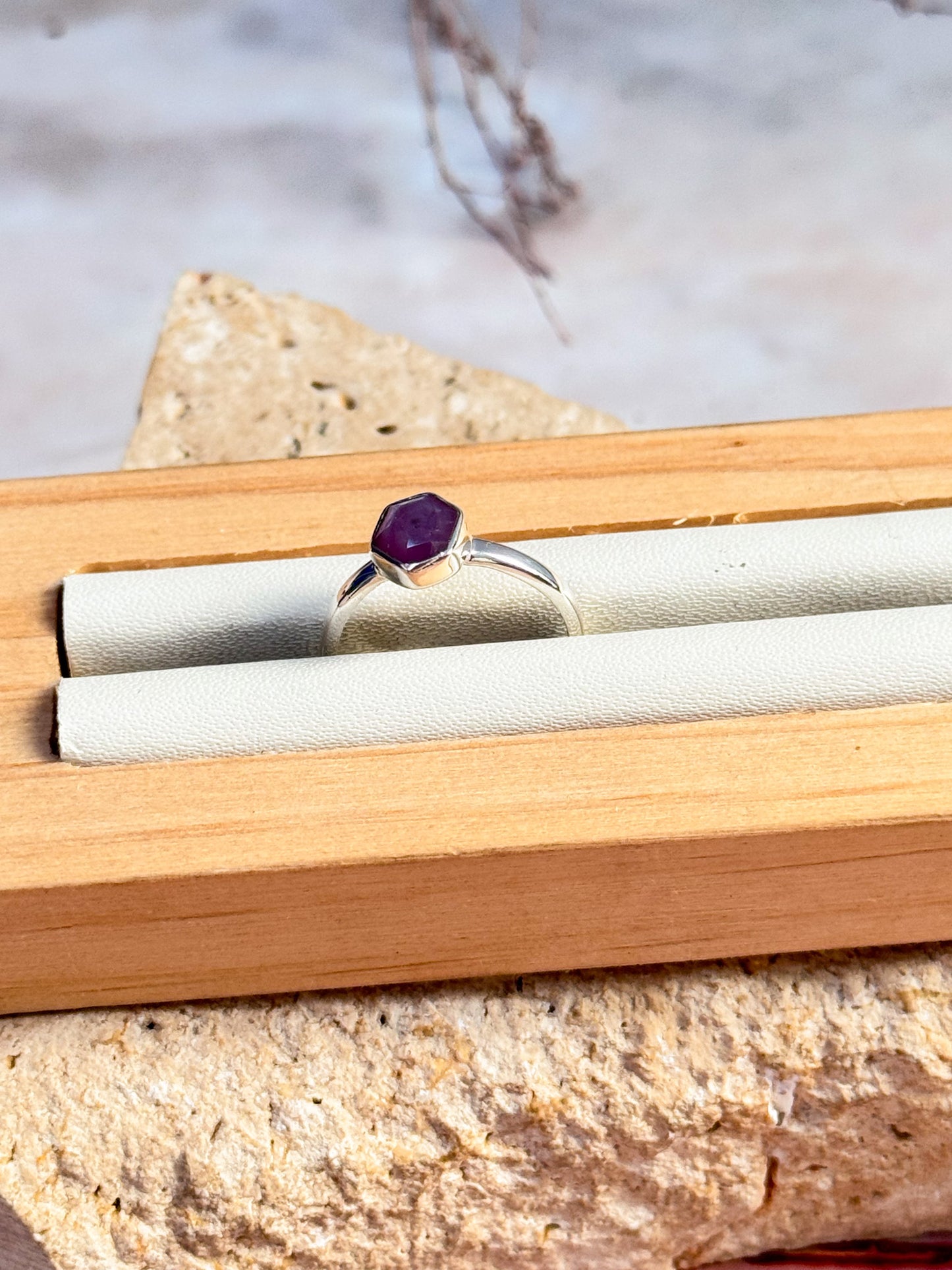 Ruby Stalactite Ring - Size 6