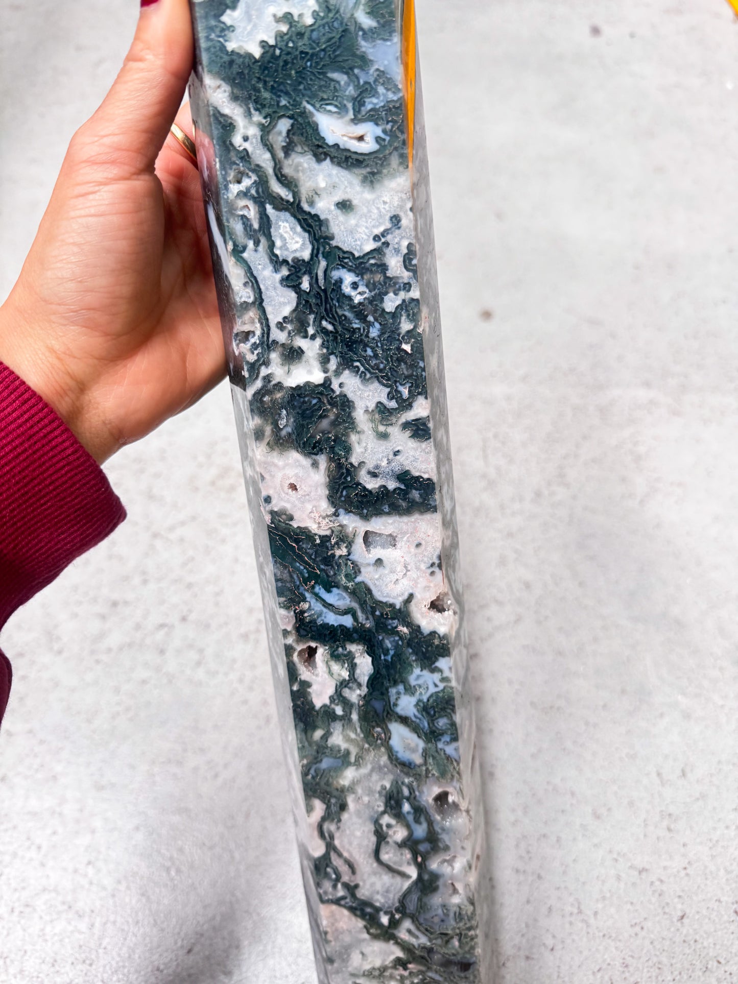 XL Moss Agate Tower