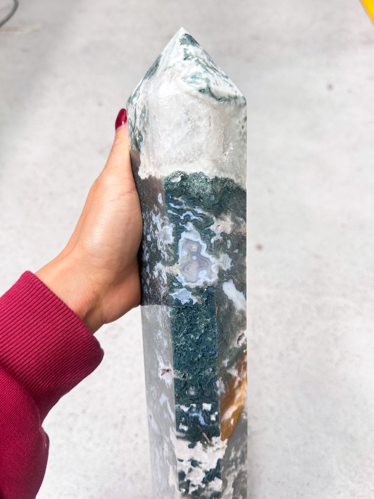 XL Moss Agate Tower