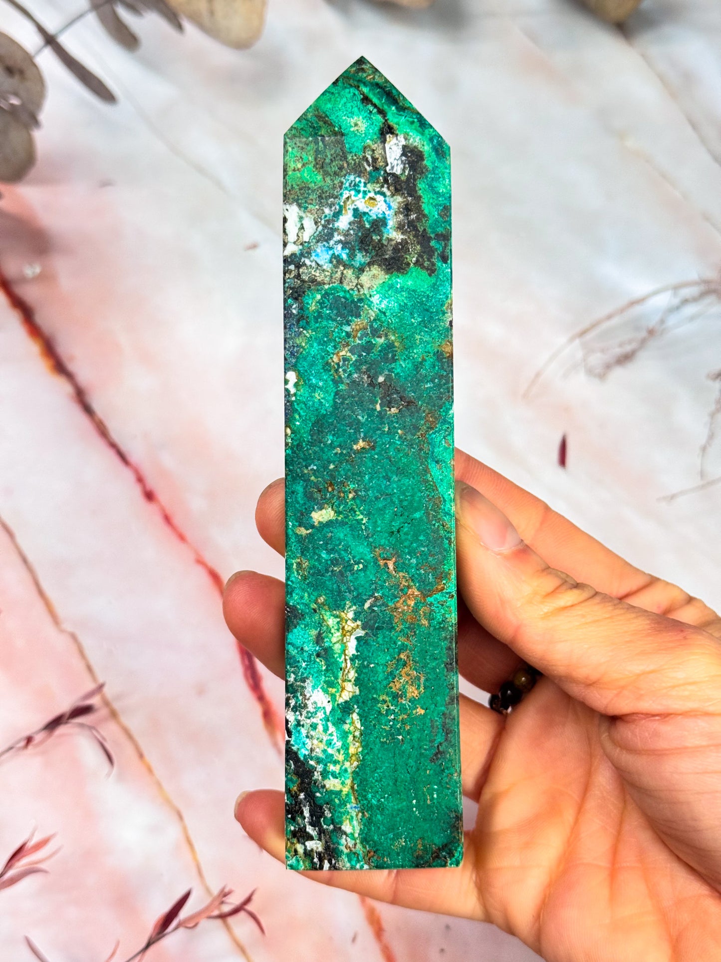 Azurite and Malachite Points