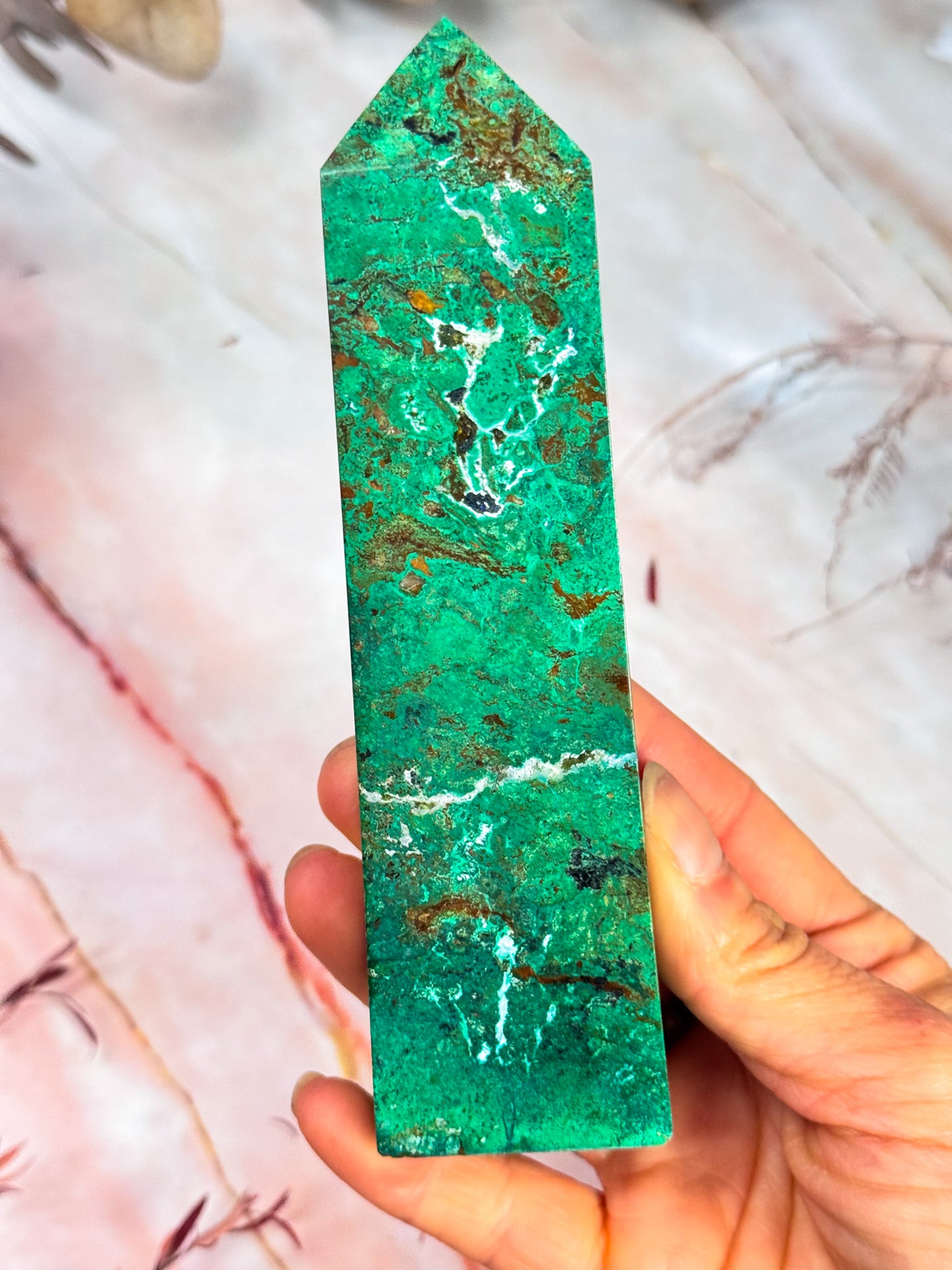 Azurite and Malachite Points