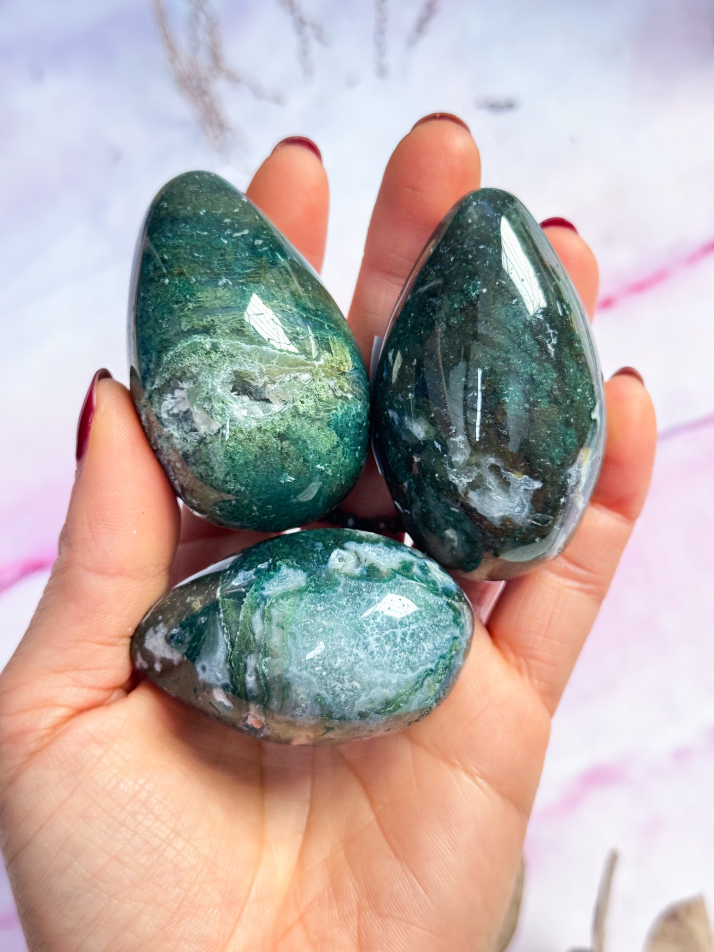 Moss Agate Eggs
