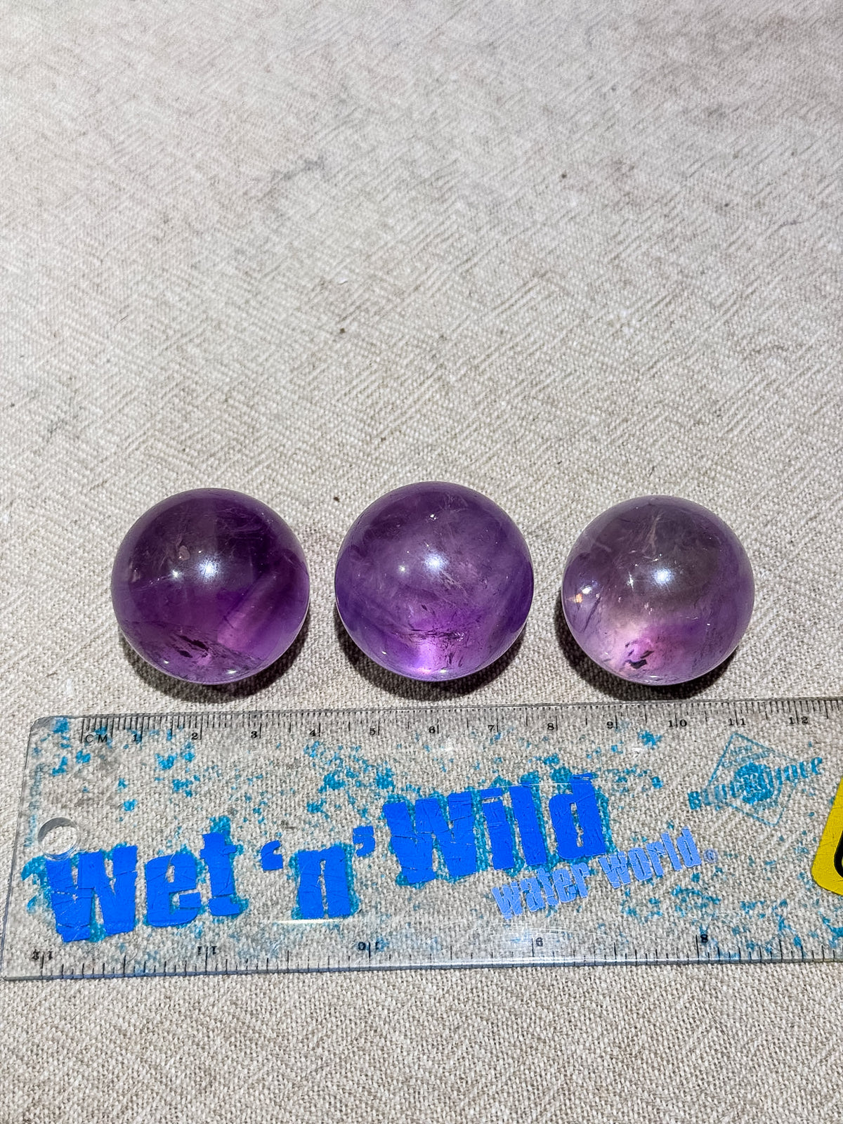 Clear Amethyst Spheres