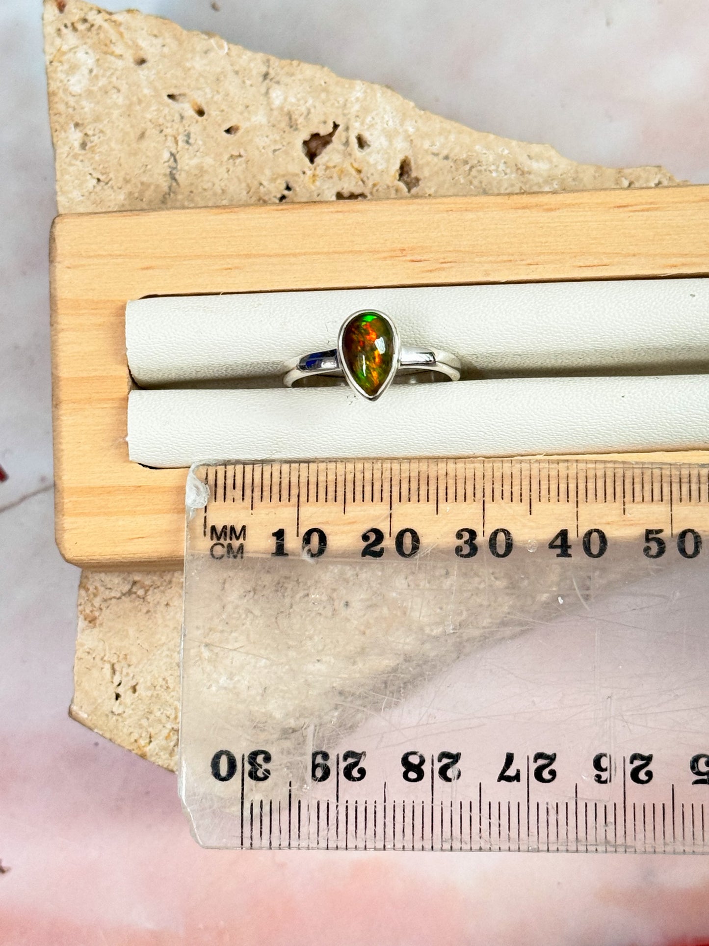 Black Ethiopian Opal Ring - Size 7
