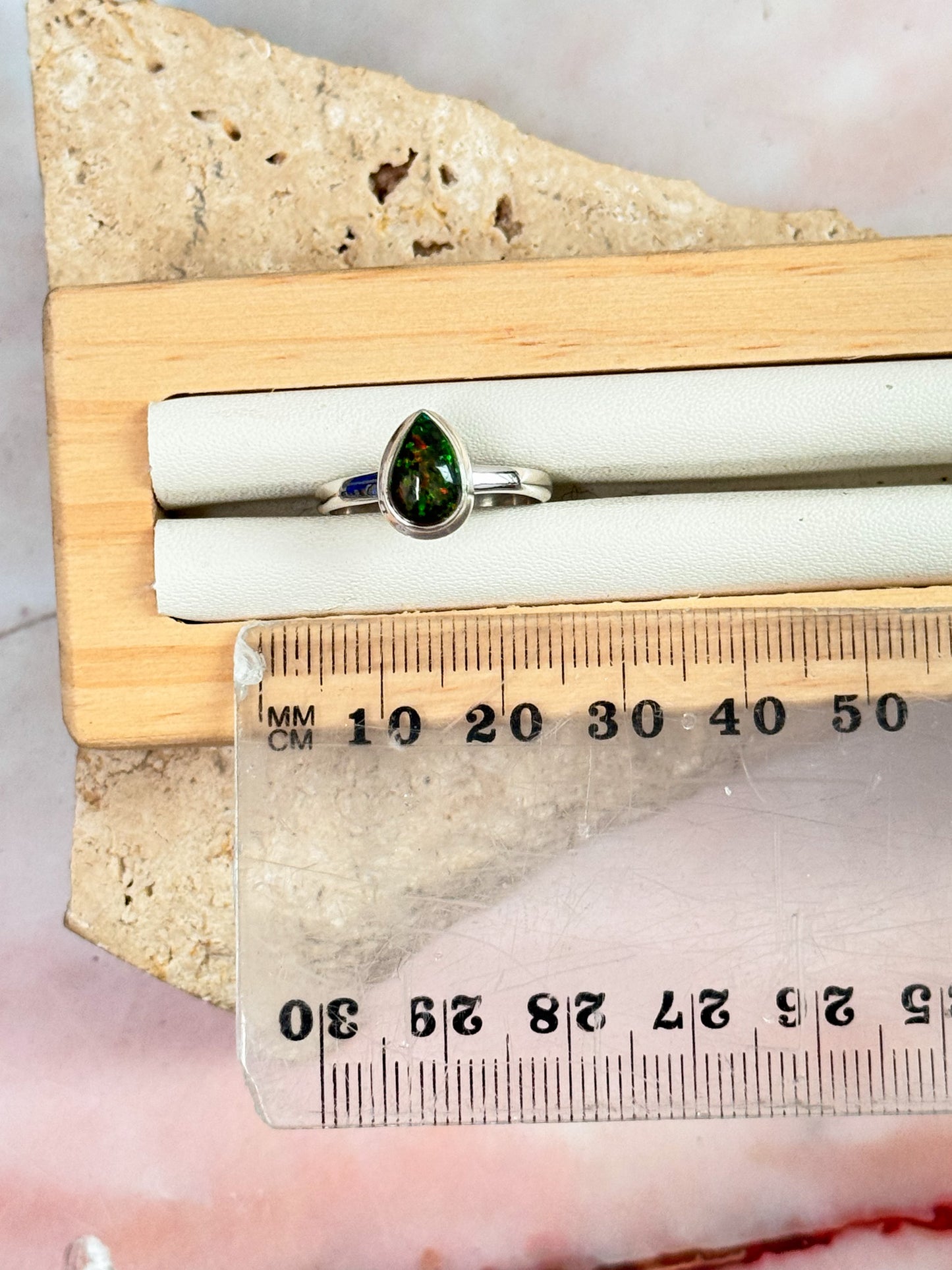 Black Ethiopian Opal Ring - Size 7