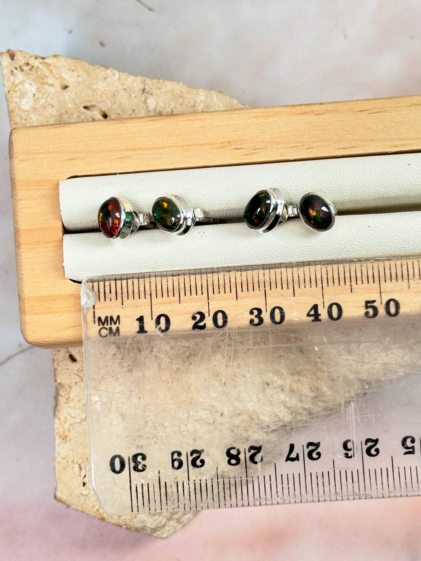 Black Ethiopian Opal Earrings