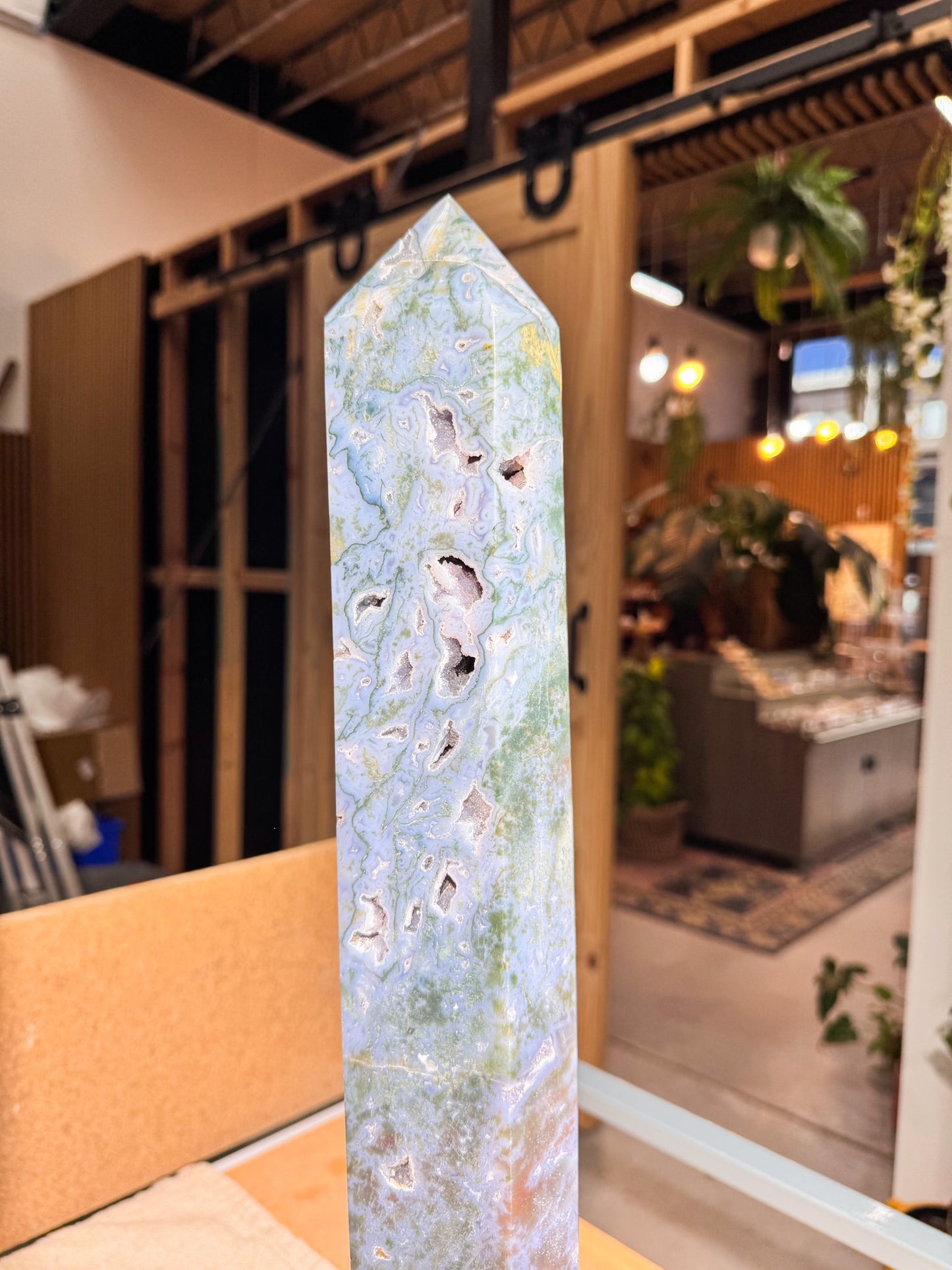 XL Moss Agate Tower