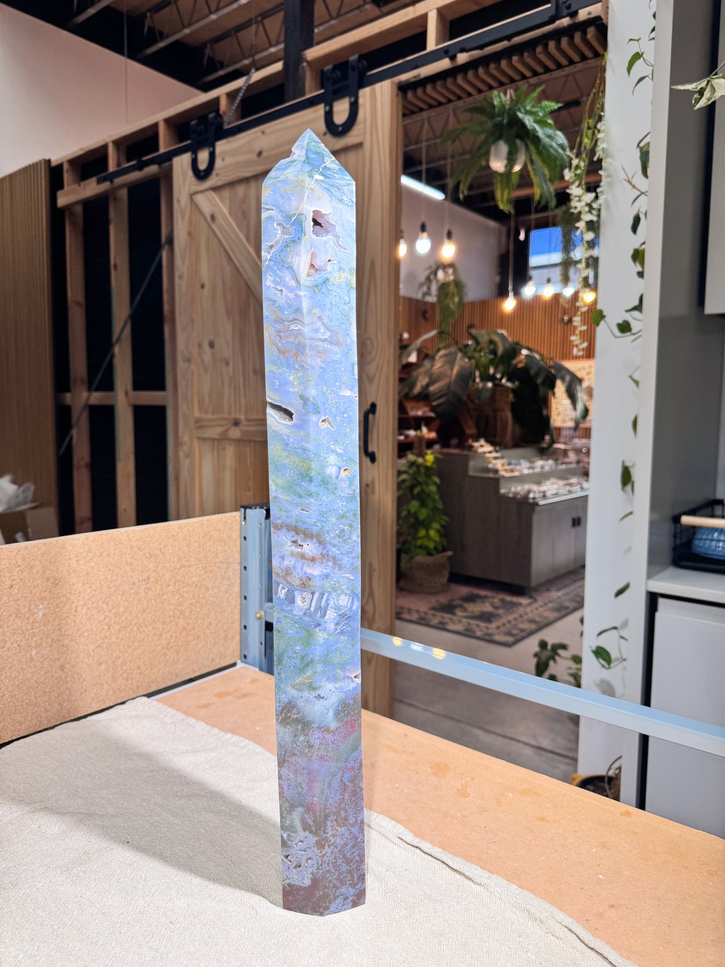 XL Moss Agate Tower