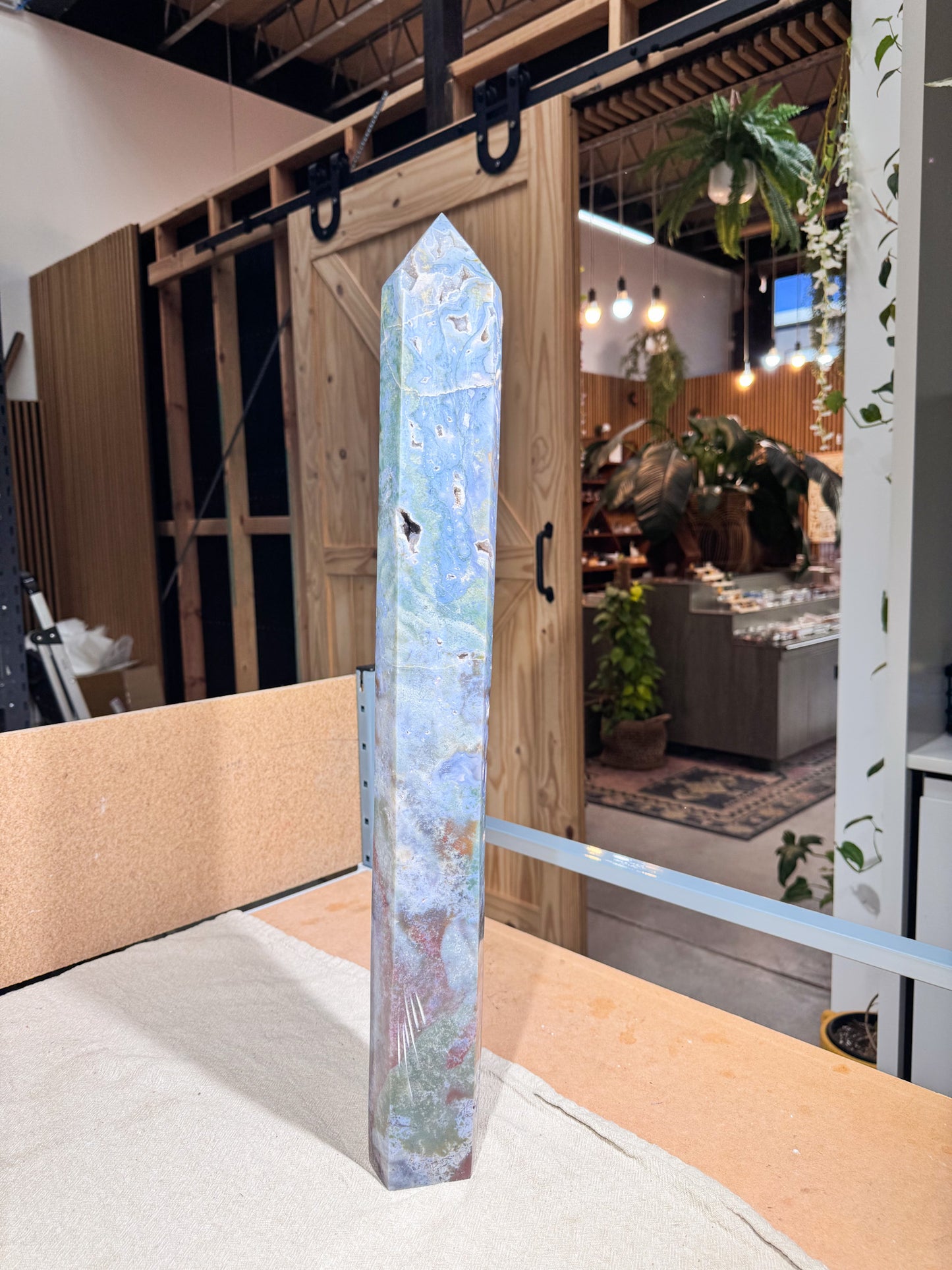 XL Moss Agate Tower