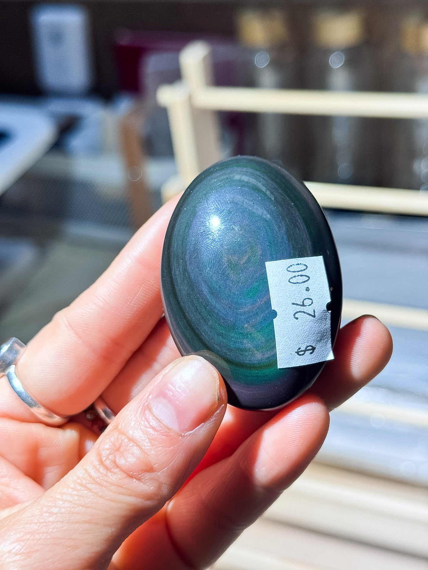 Rainbow Obsidian Palmstone
