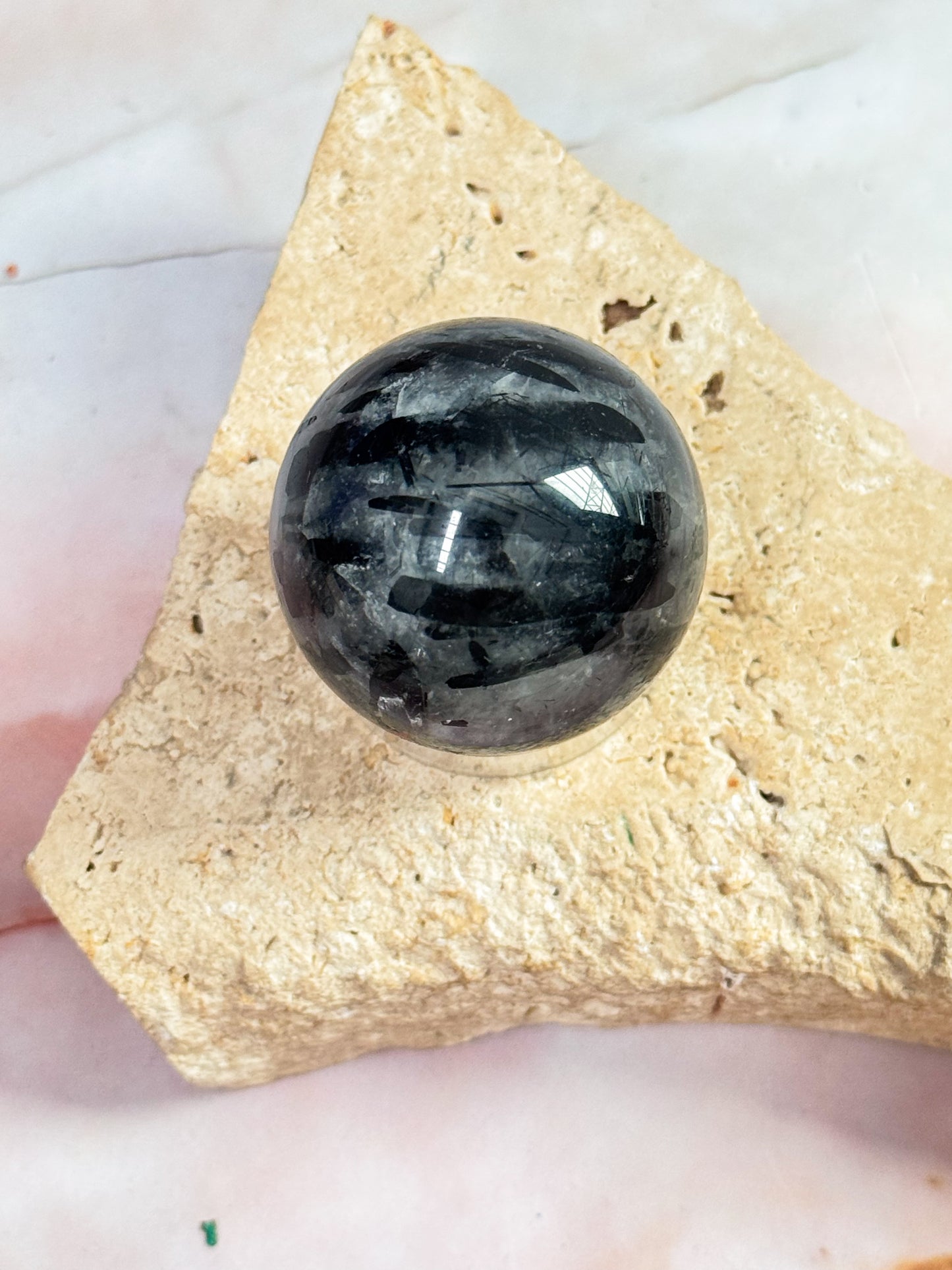 Tourmilated Quartz Spheres