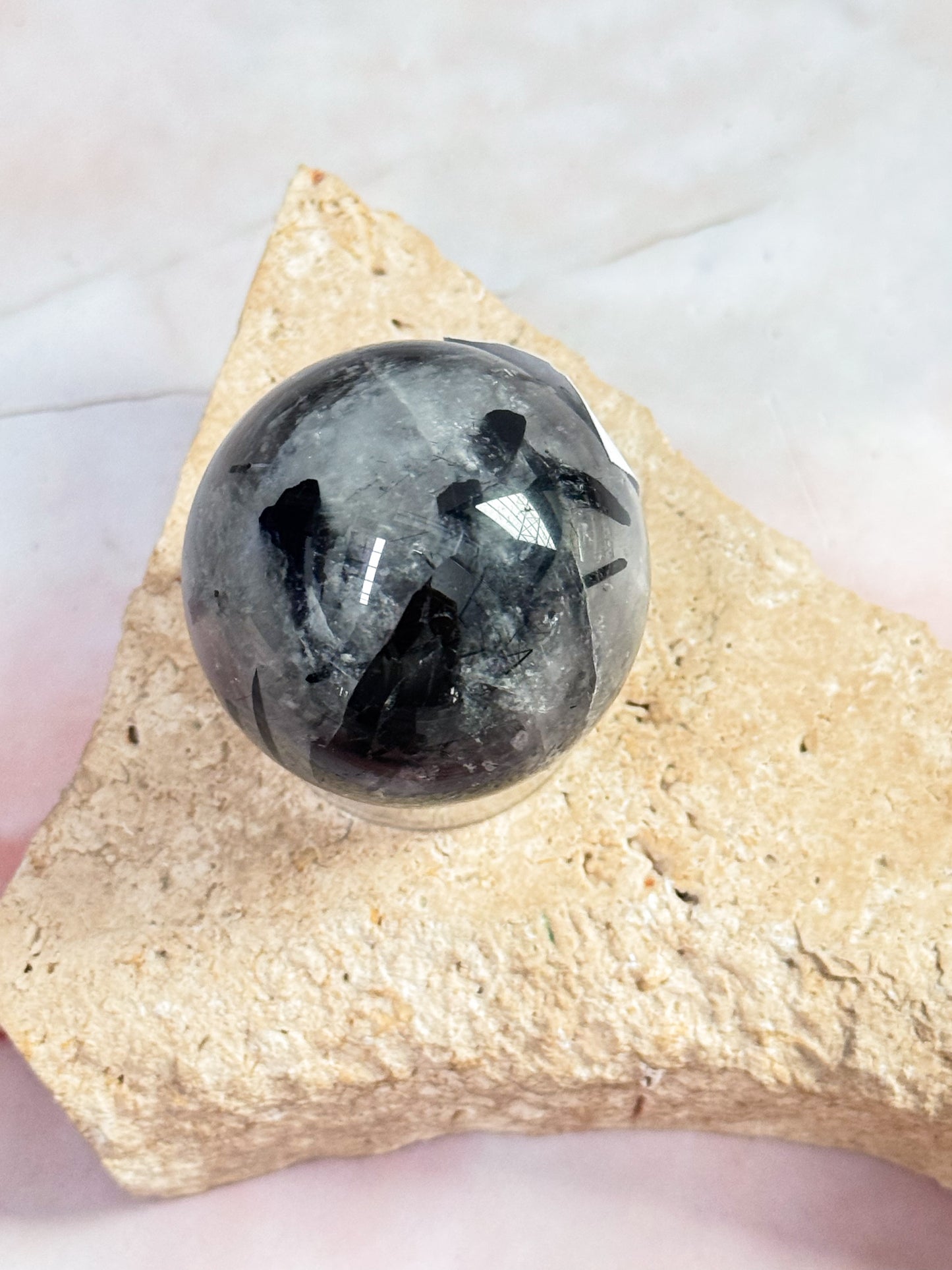 Tourmilated Quartz Spheres
