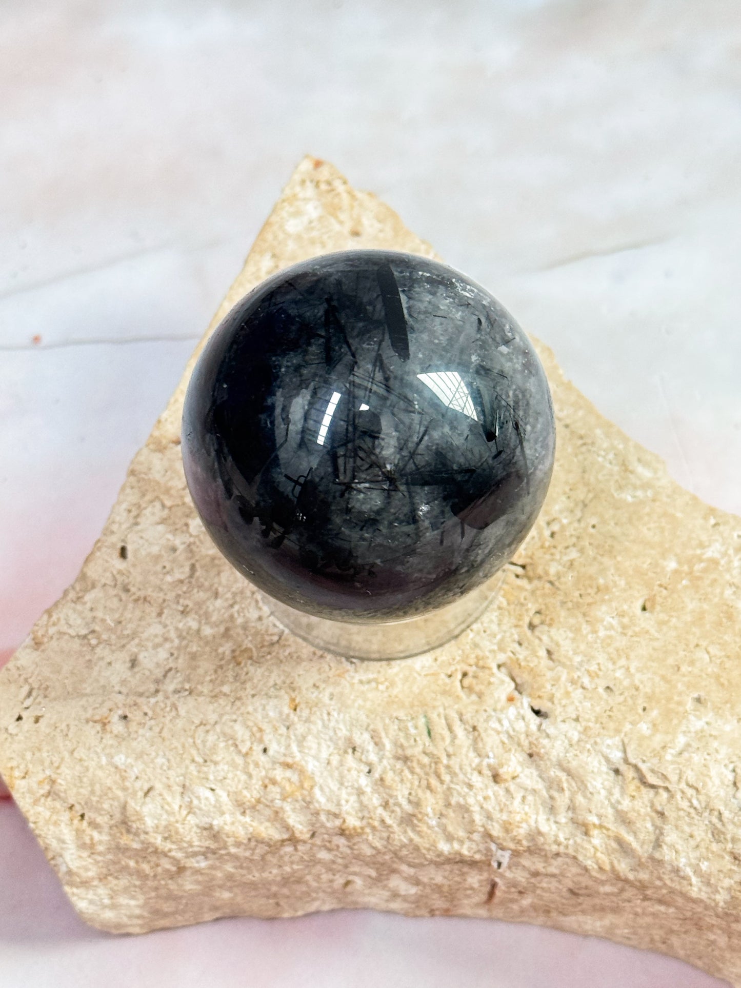 Tourmilated Quartz Spheres